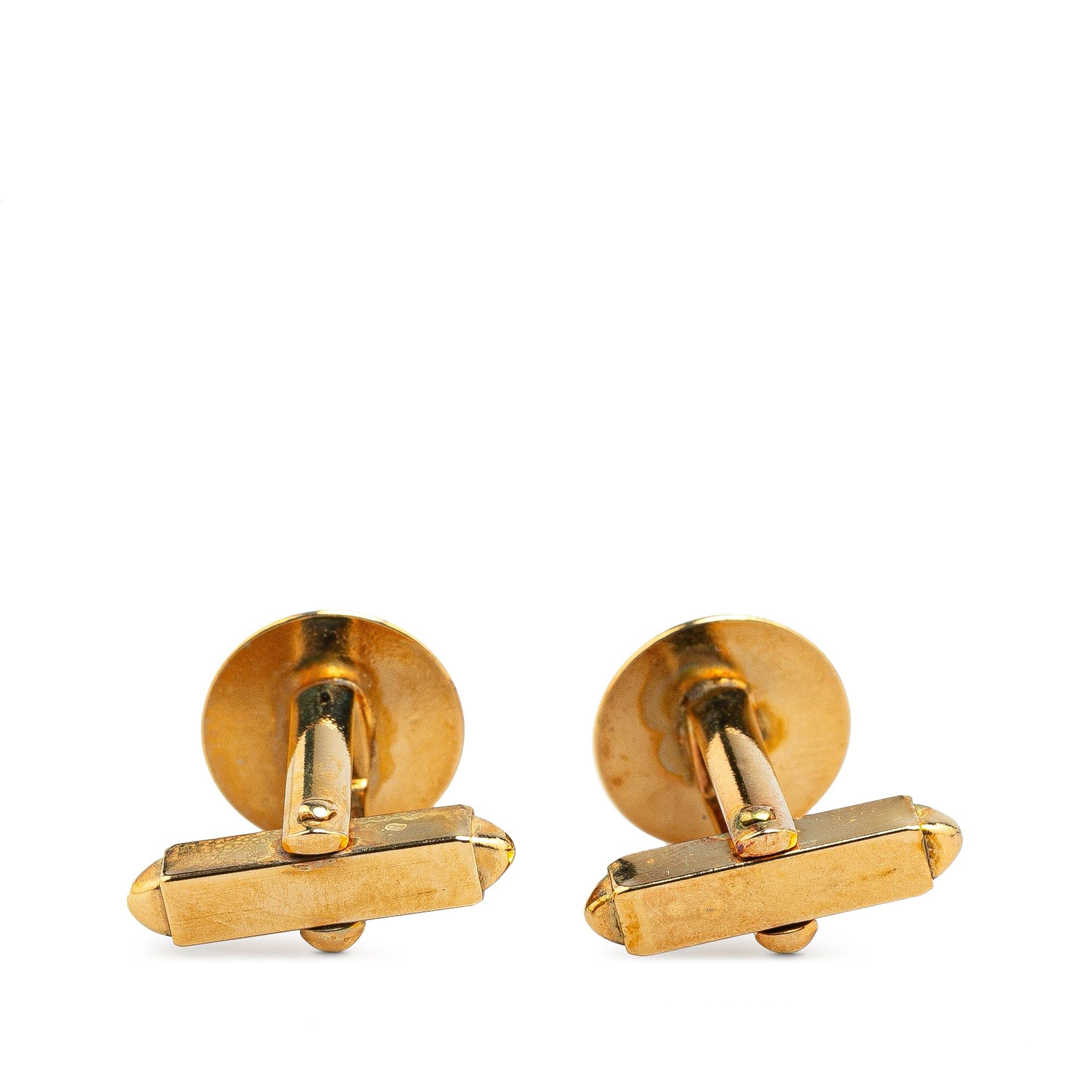 Louis Vuitton Louis Vuitton Gold Plated Clou Rivet Cufflinks Gold Size ONE SIZE - 2 Thumbnail