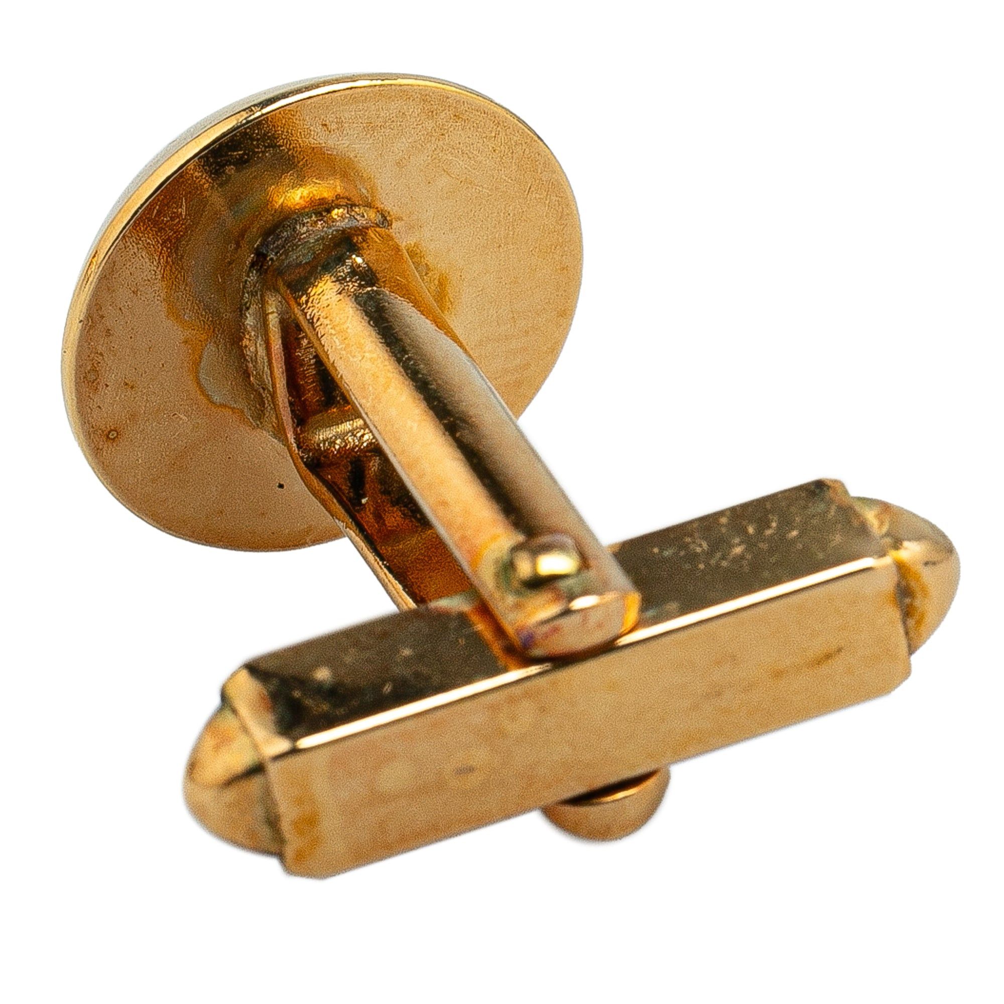 Louis Vuitton Louis Vuitton Gold Plated Clou Rivet Cufflinks Gold Size ONE SIZE - 4 Thumbnail