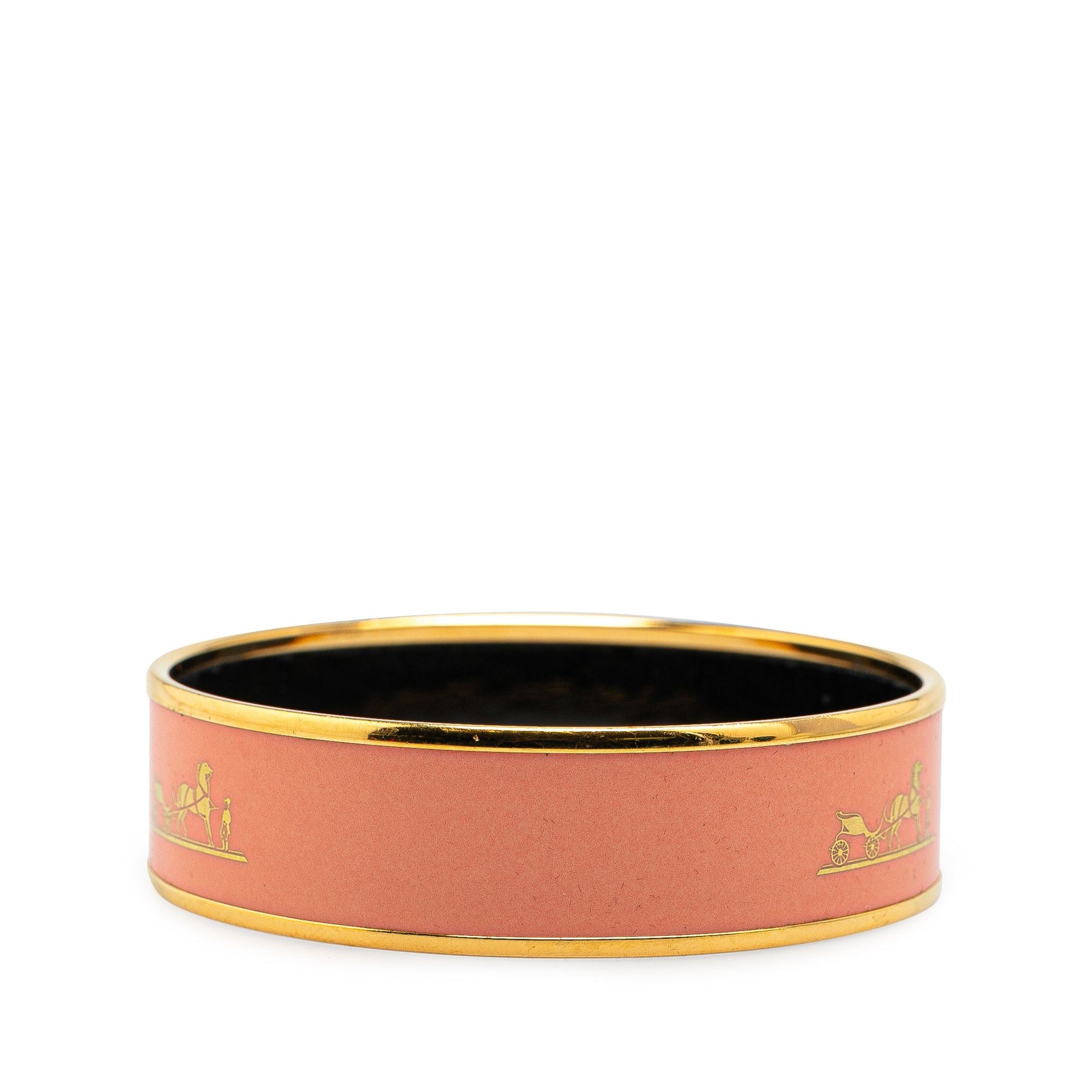 Hermes Hermès Wide Caleche Enamel Bangle 70 Orange Size ONE SIZE - 2 Thumbnail