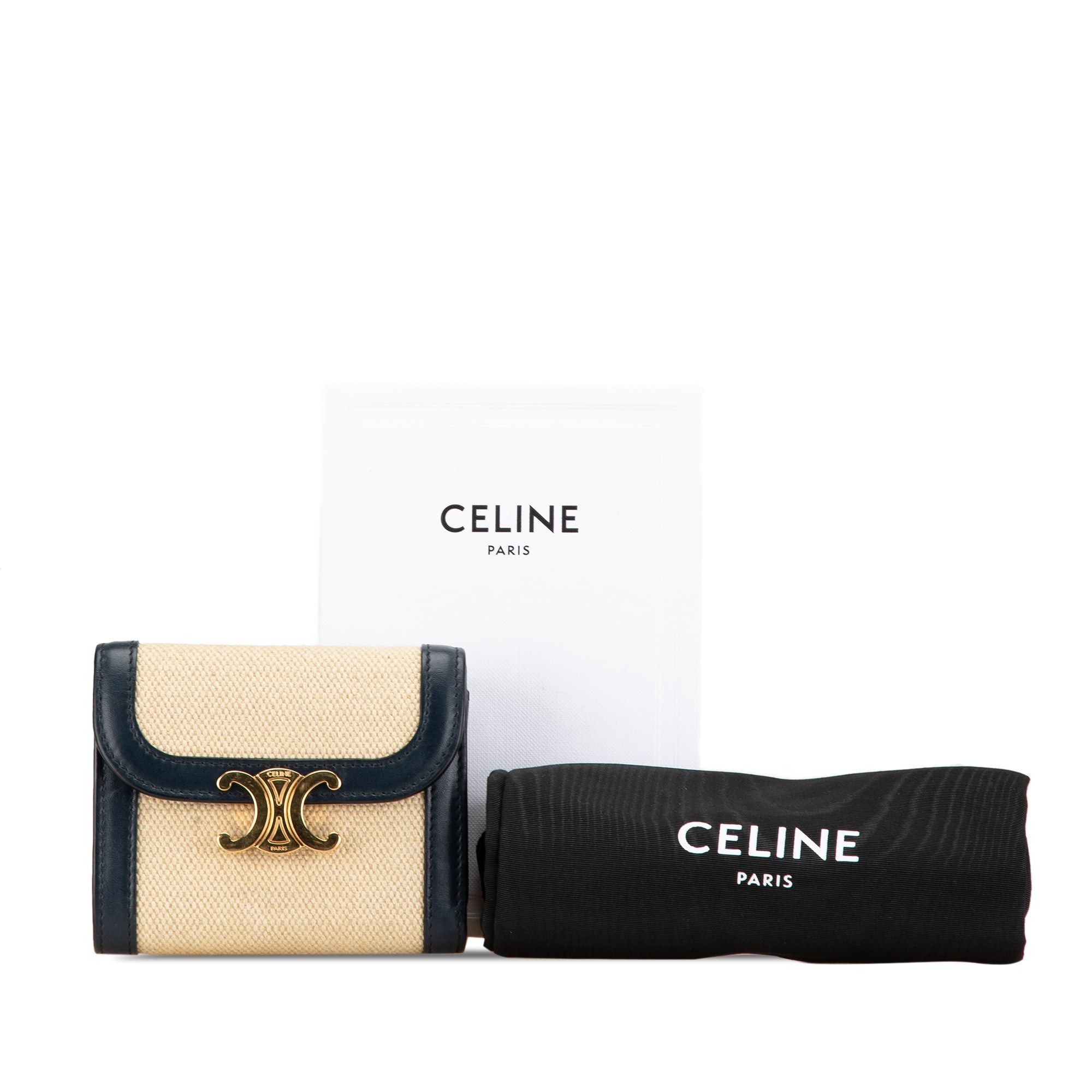 Celine Celine Triomphe Canvas Tri-fold Wallet Brown Size ONE SIZE - 10 Thumbnail