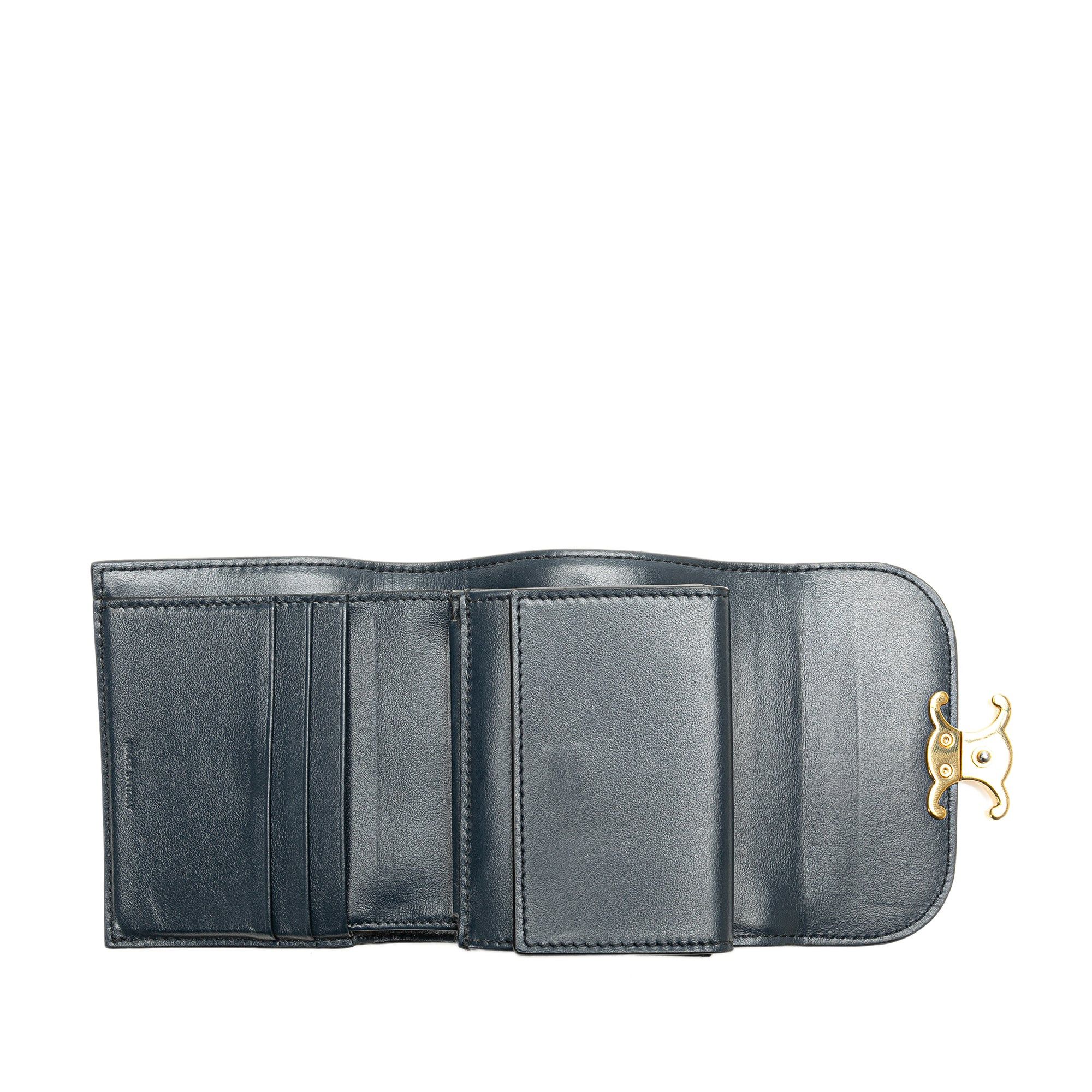 Celine Celine Triomphe Canvas Tri-fold Wallet Brown Size ONE SIZE - 8 Thumbnail