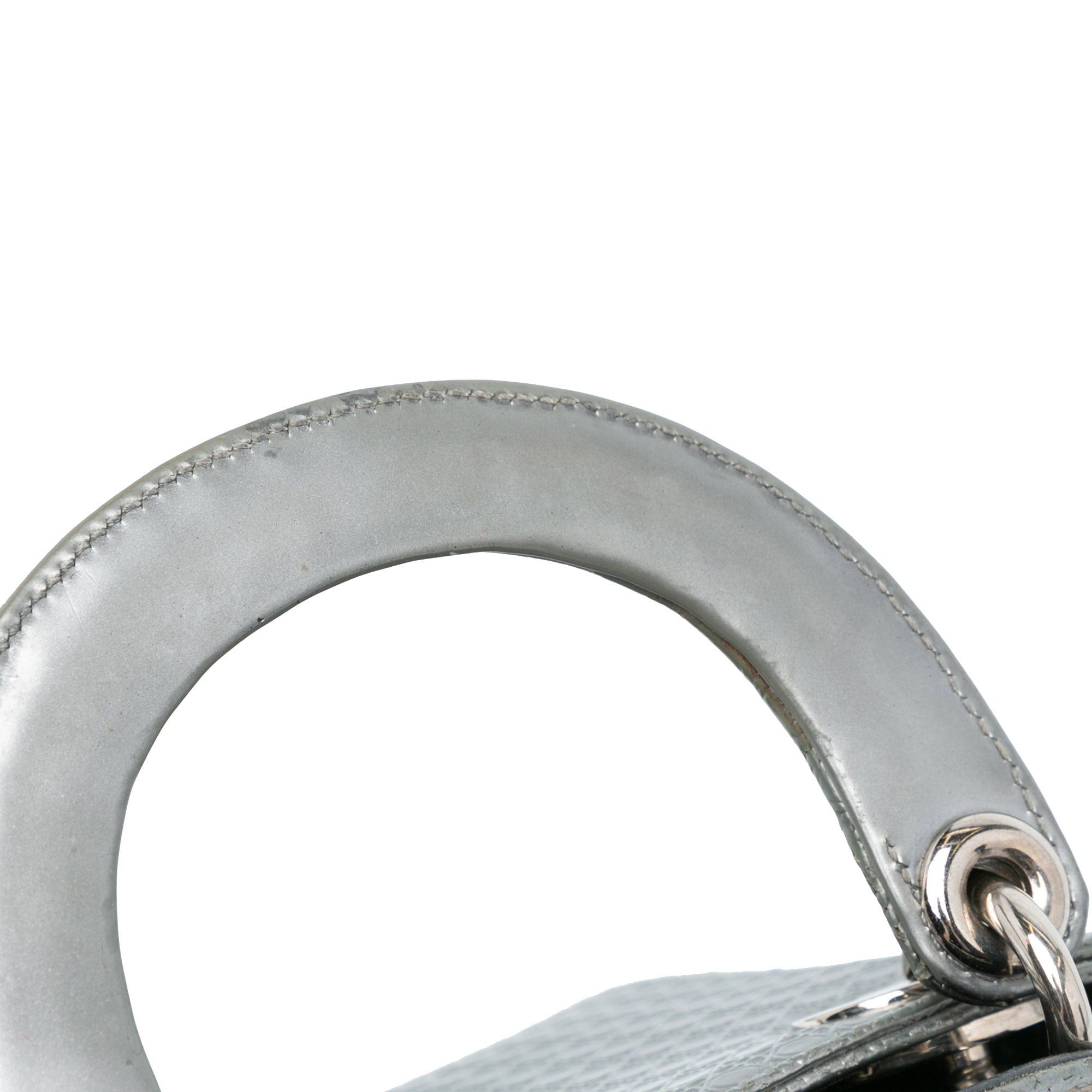 Dior Dior Micro Calfskin Microcannage Lady Dior Silver Size ONE SIZE - 9 Thumbnail