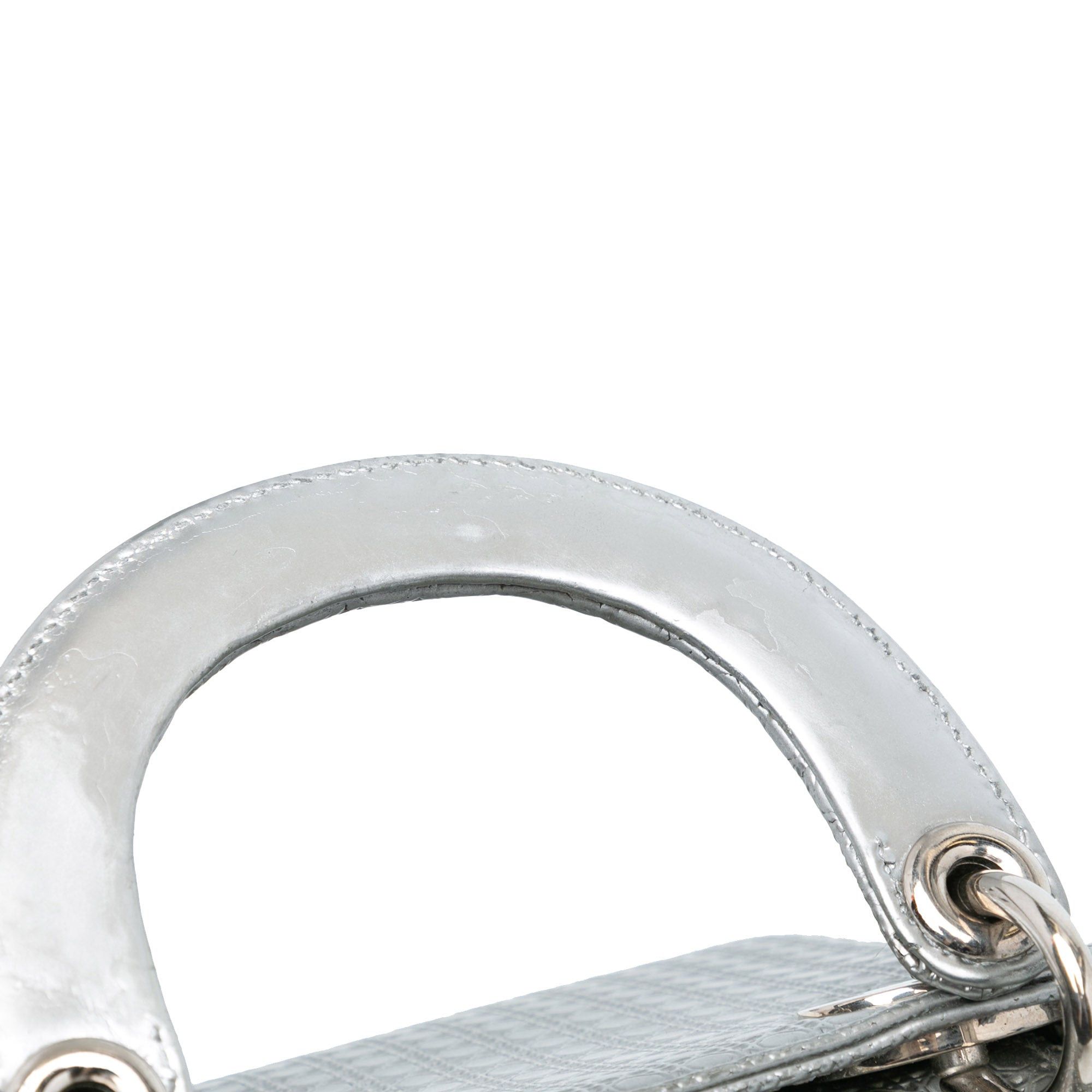 Dior Dior Micro Calfskin Microcannage Lady Dior Silver Size ONE SIZE - 8 Thumbnail