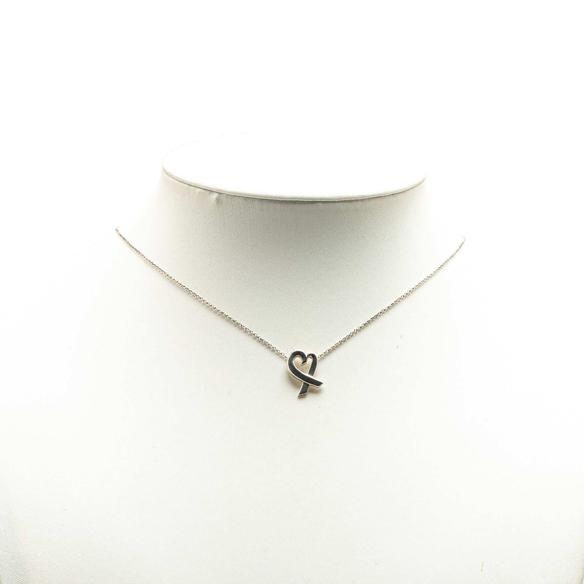 Tiffany & Co. Tiffany Paloma Picasso Sterling Silver Loving Heart Pendant Necklace Silver Size ONE SIZE - 6 Thumbnail
