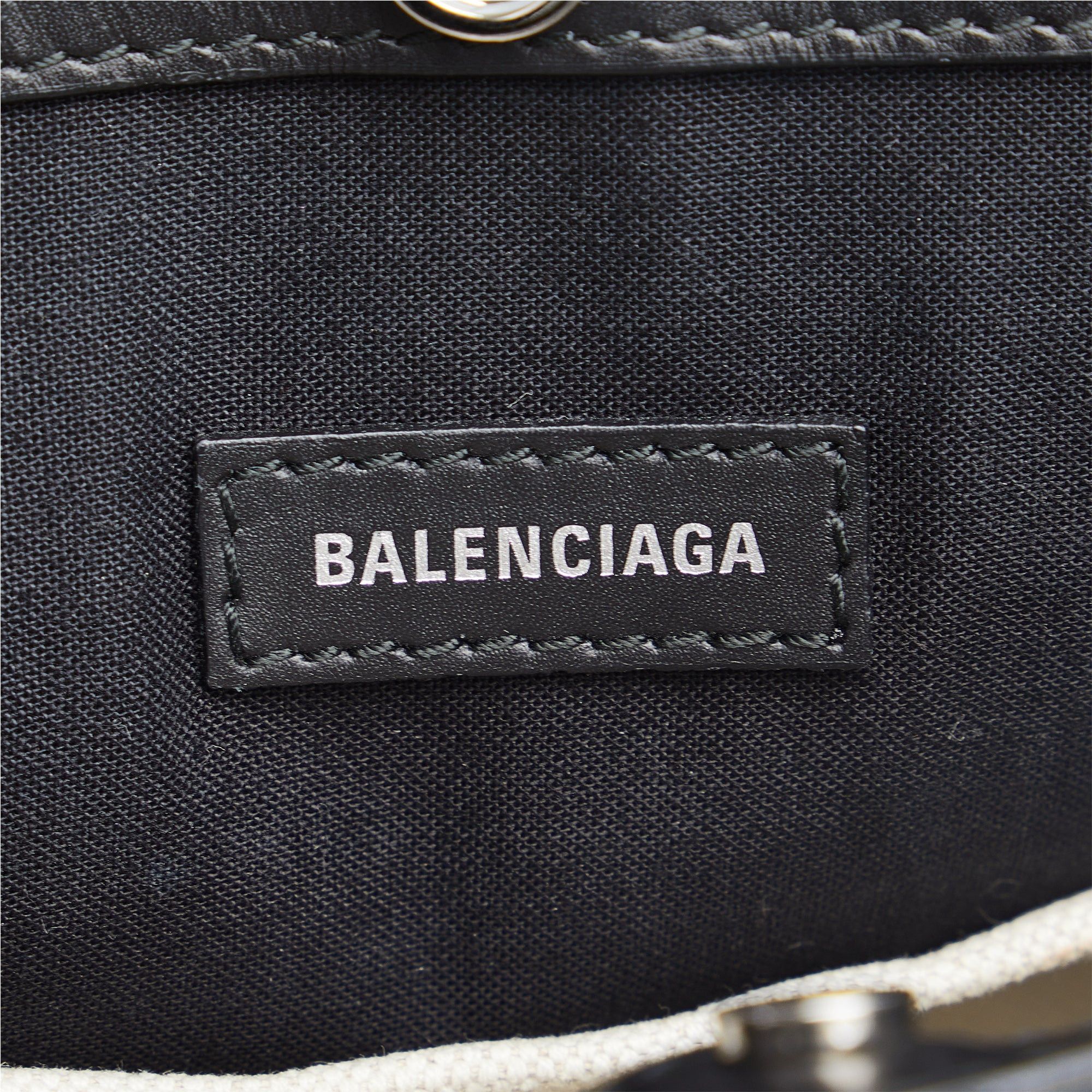 Balenciaga Balenciaga All Over Logo Navy Pochette S White Size ONE SIZE - 7 Thumbnail