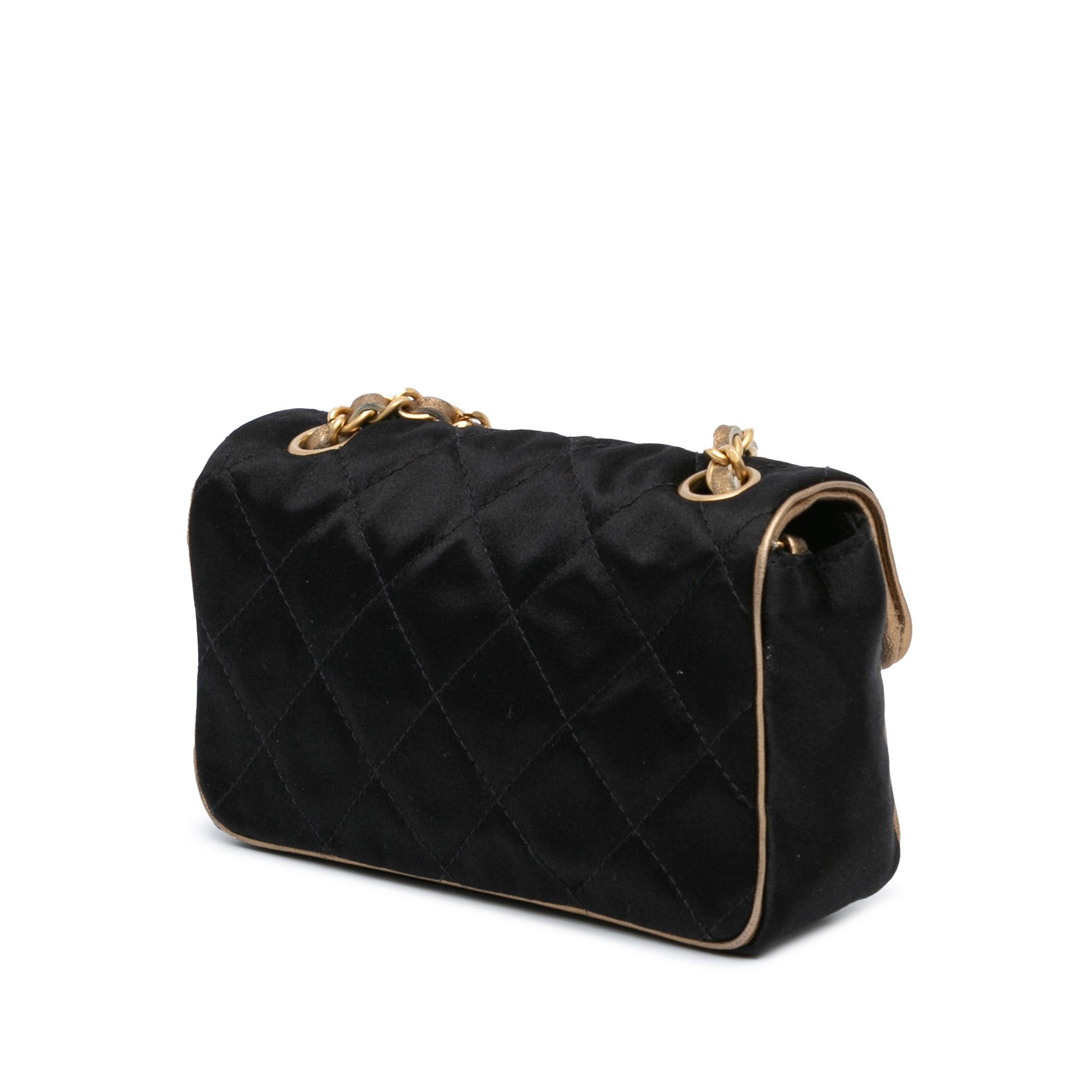 Chanel Chanel Extra Mini Quilted Satin Flap Black Size ONE SIZE - 2 Thumbnail