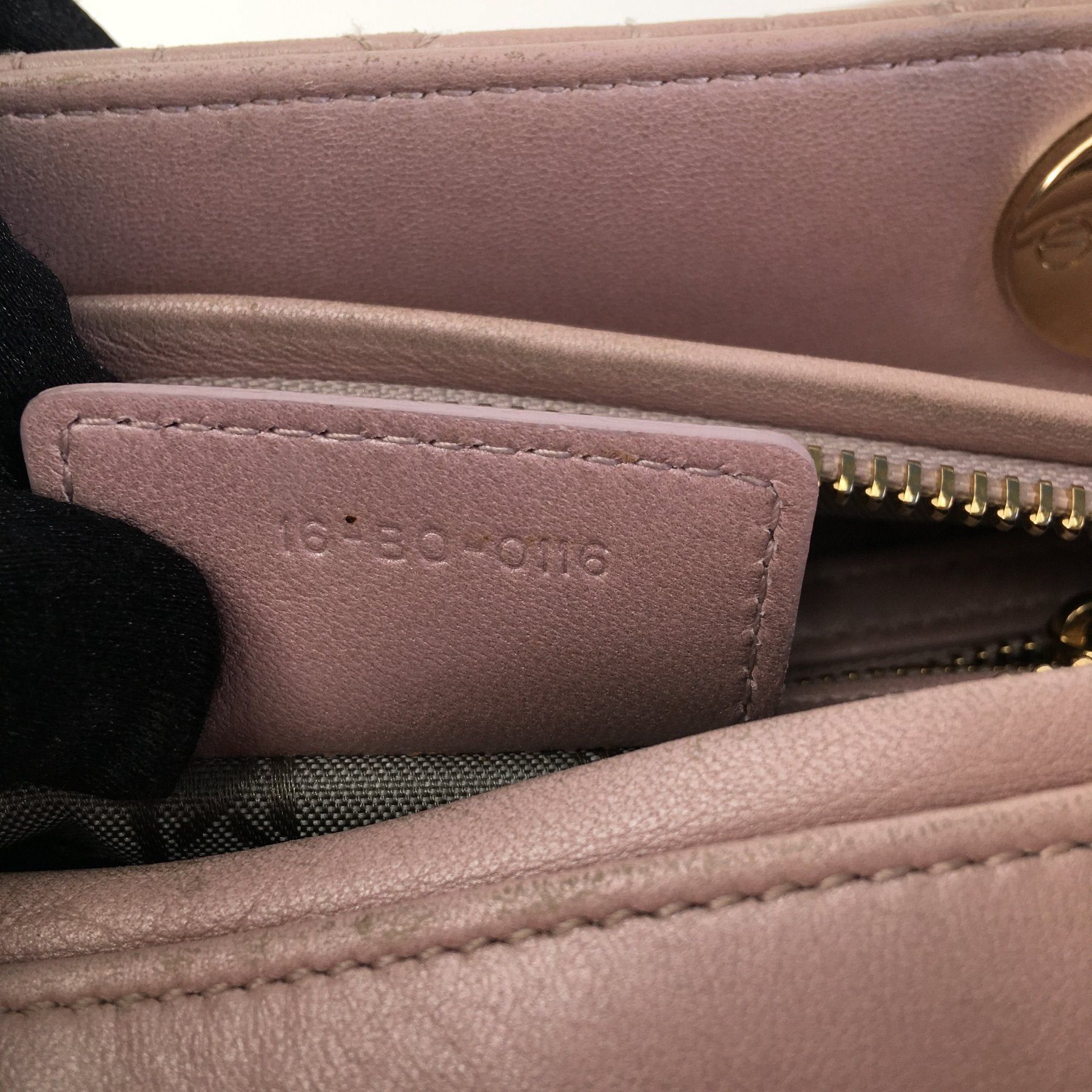 Dior Dior Medium Pearlescent Lambskin Cannage Lady Dior Pink Size ONE SIZE - 7 Thumbnail