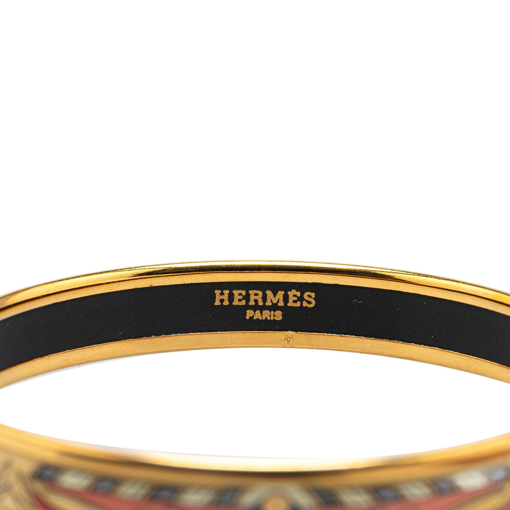 Hermes Hermès Narrow Cloisonne Enamel Bangle 62 Black Size ONE SIZE - 5 Thumbnail