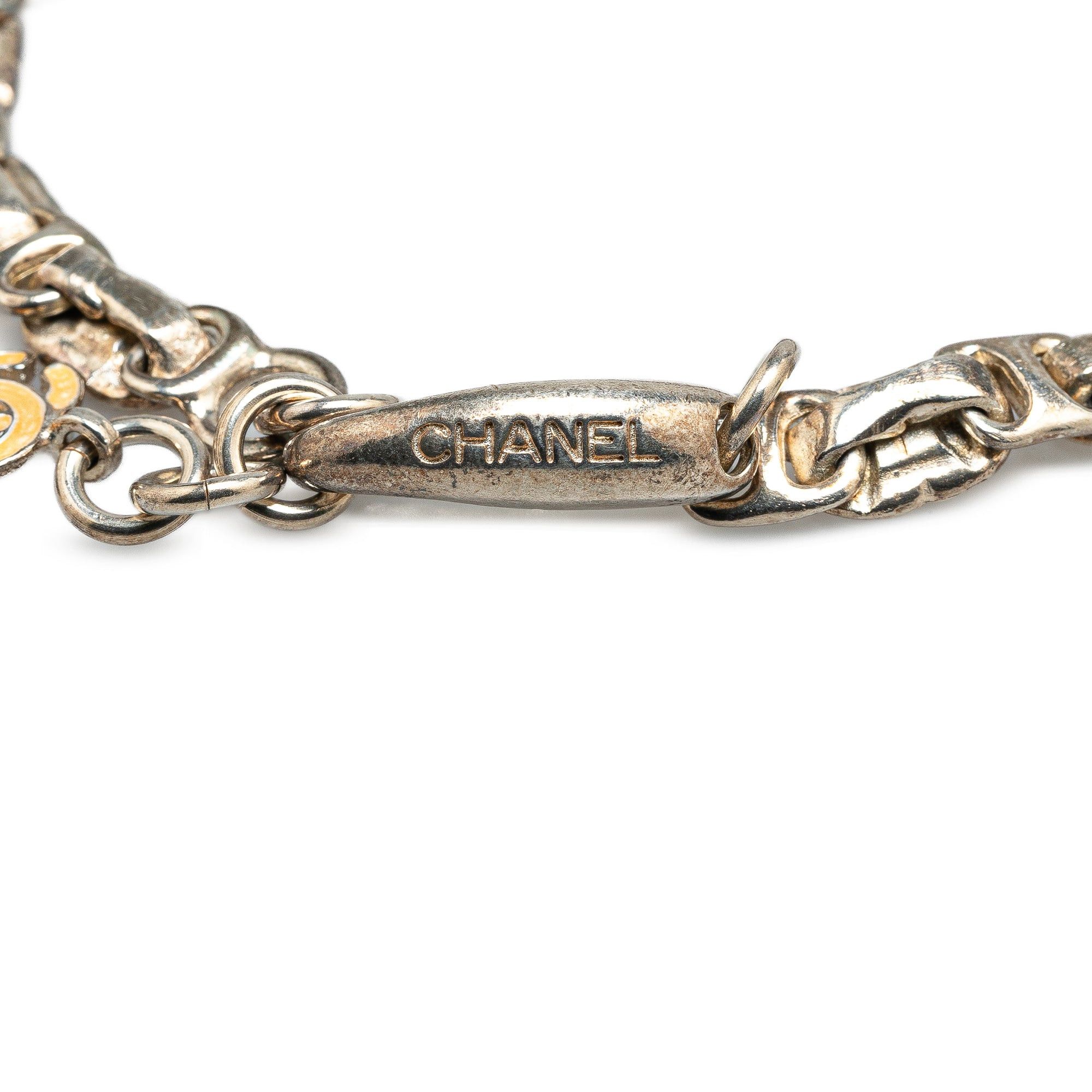 Chanel Chanel Brass Enamel CC Chain Necklace Yellow Size ONE SIZE - 2 Thumbnail