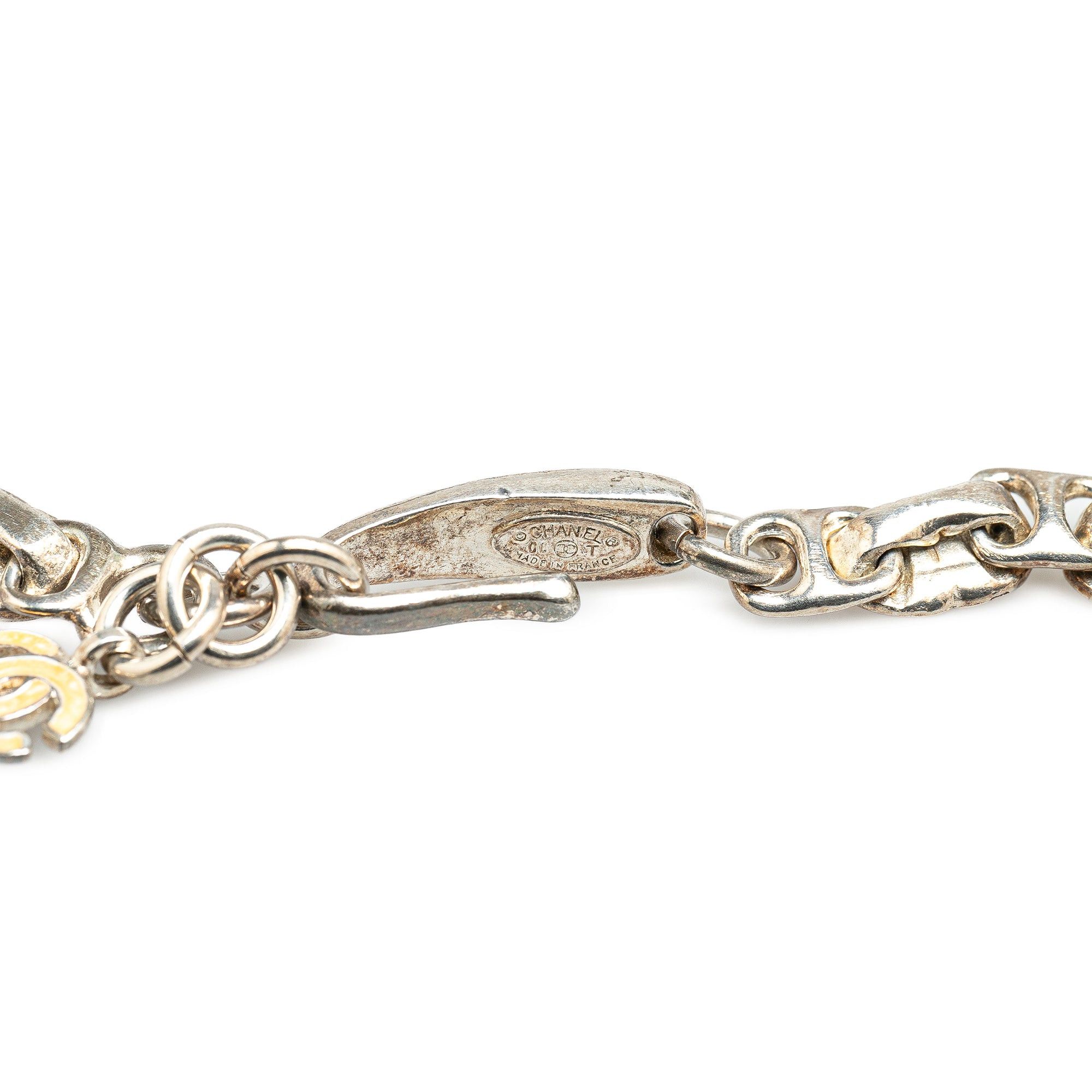 Chanel Chanel Brass Enamel CC Chain Necklace Yellow Size ONE SIZE - 3 Thumbnail