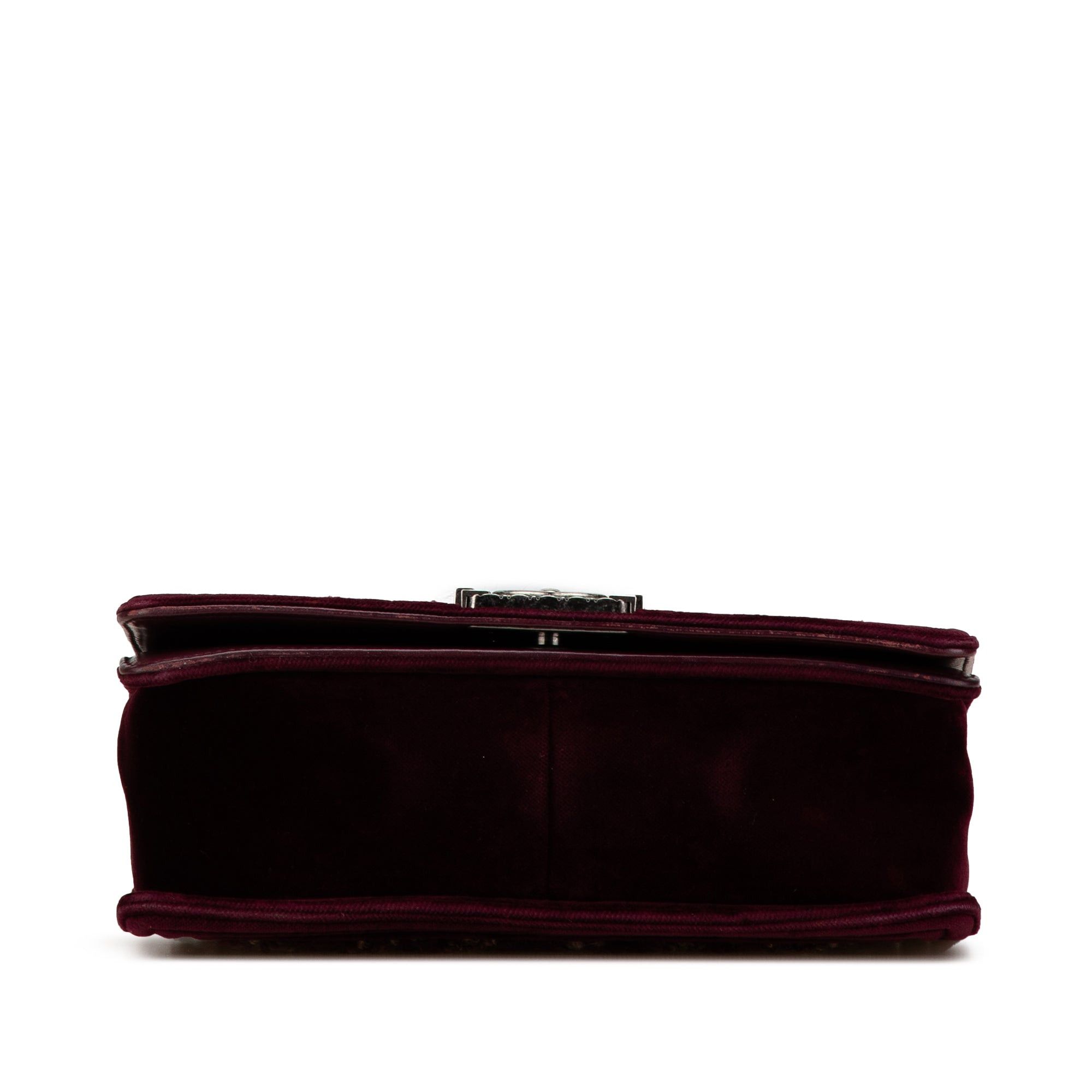 Chanel Chanel Medium Velvet and Tweed Boy Flap Red Size ONE SIZE - 3 Thumbnail
