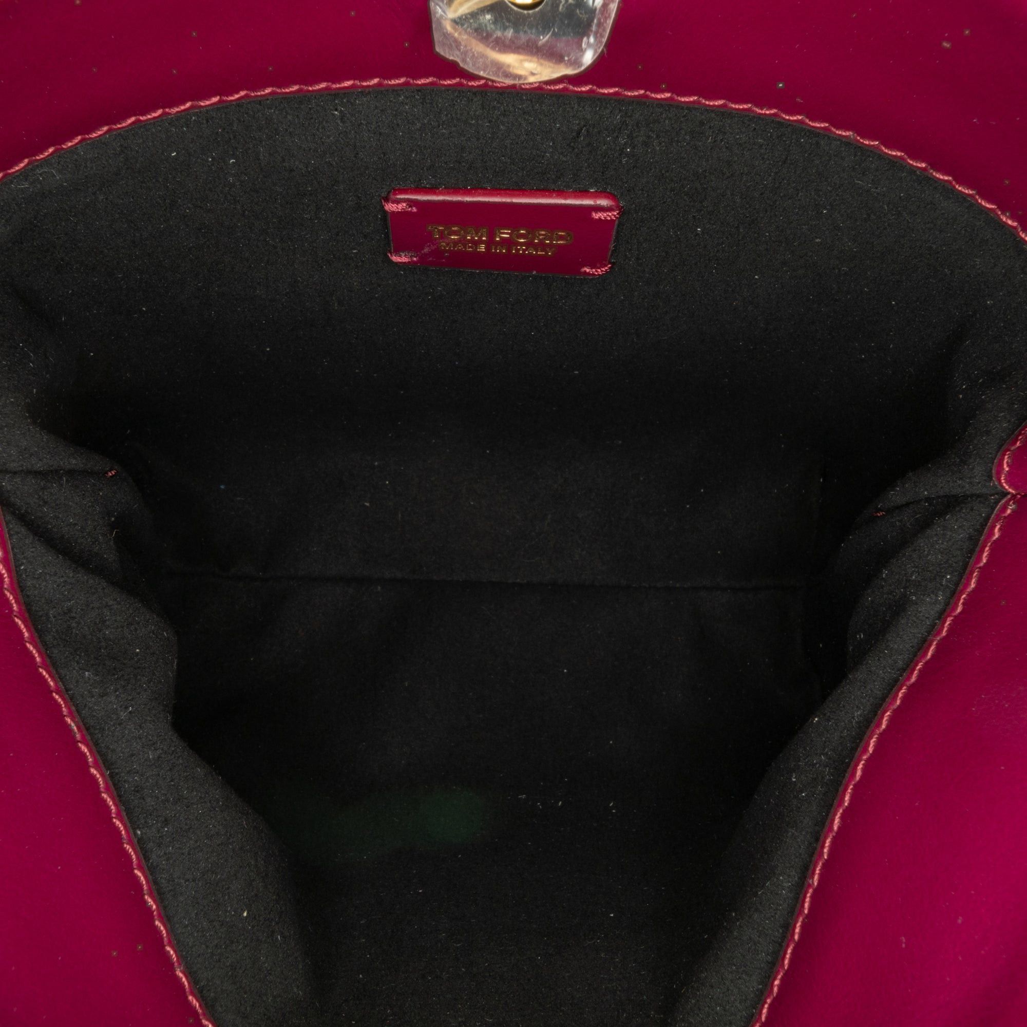 Tom Ford Tom Ford Mini Croc-Embossed Chain Bucket Bag Purple Size ONE SIZE - 5 Thumbnail