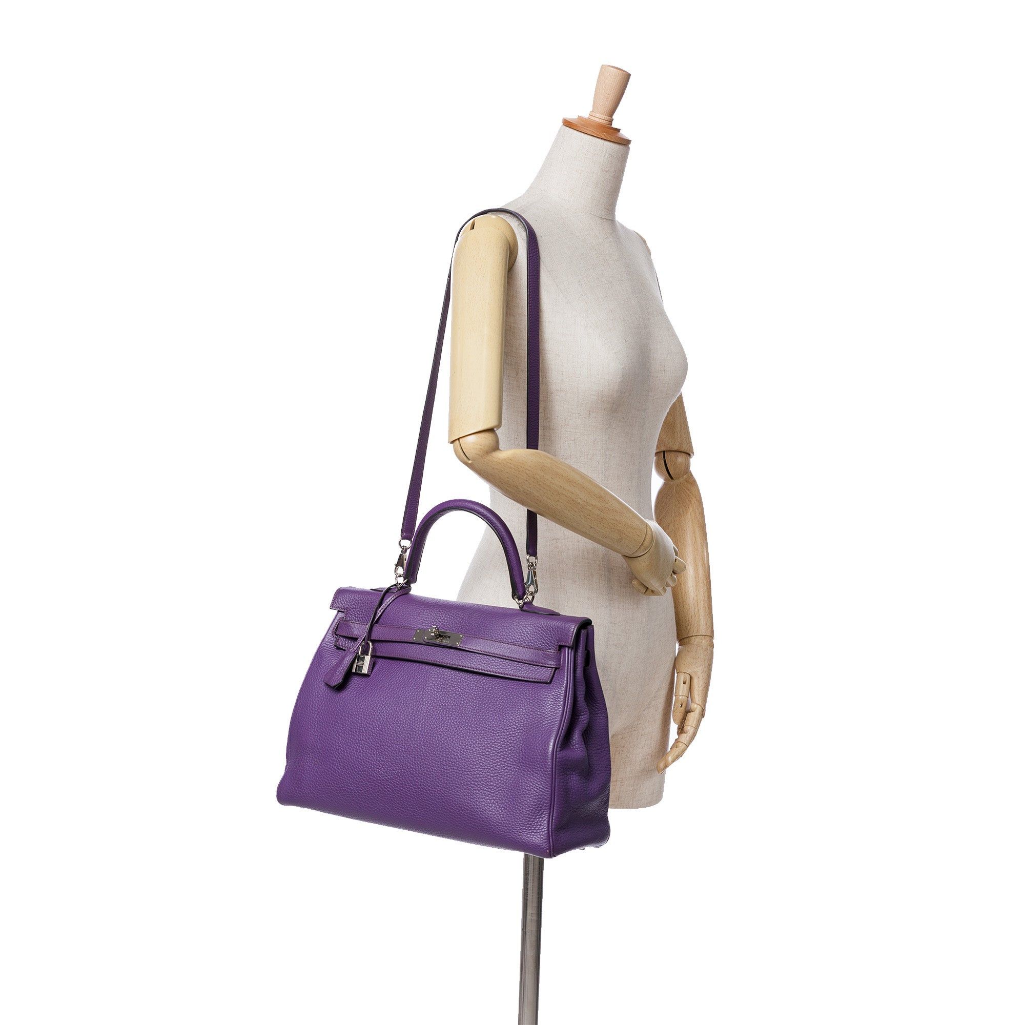 Hermes Hermès Togo Kelly II Retourne 35 Purple Size ONE SIZE - 8 Thumbnail