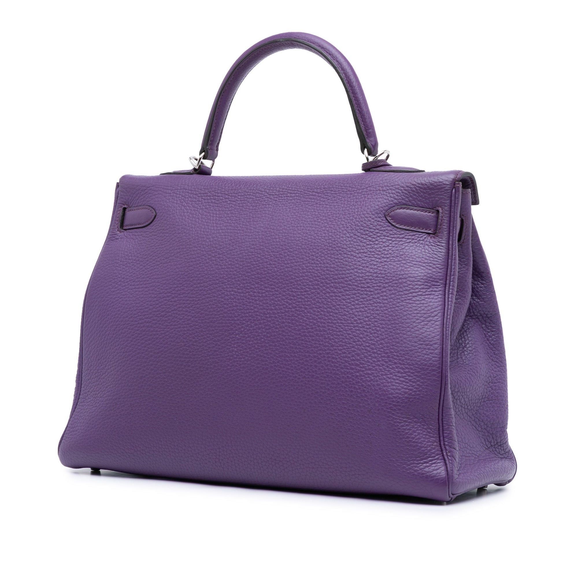 Hermes Hermès Togo Kelly II Retourne 35 Purple Size ONE SIZE - 2 Thumbnail