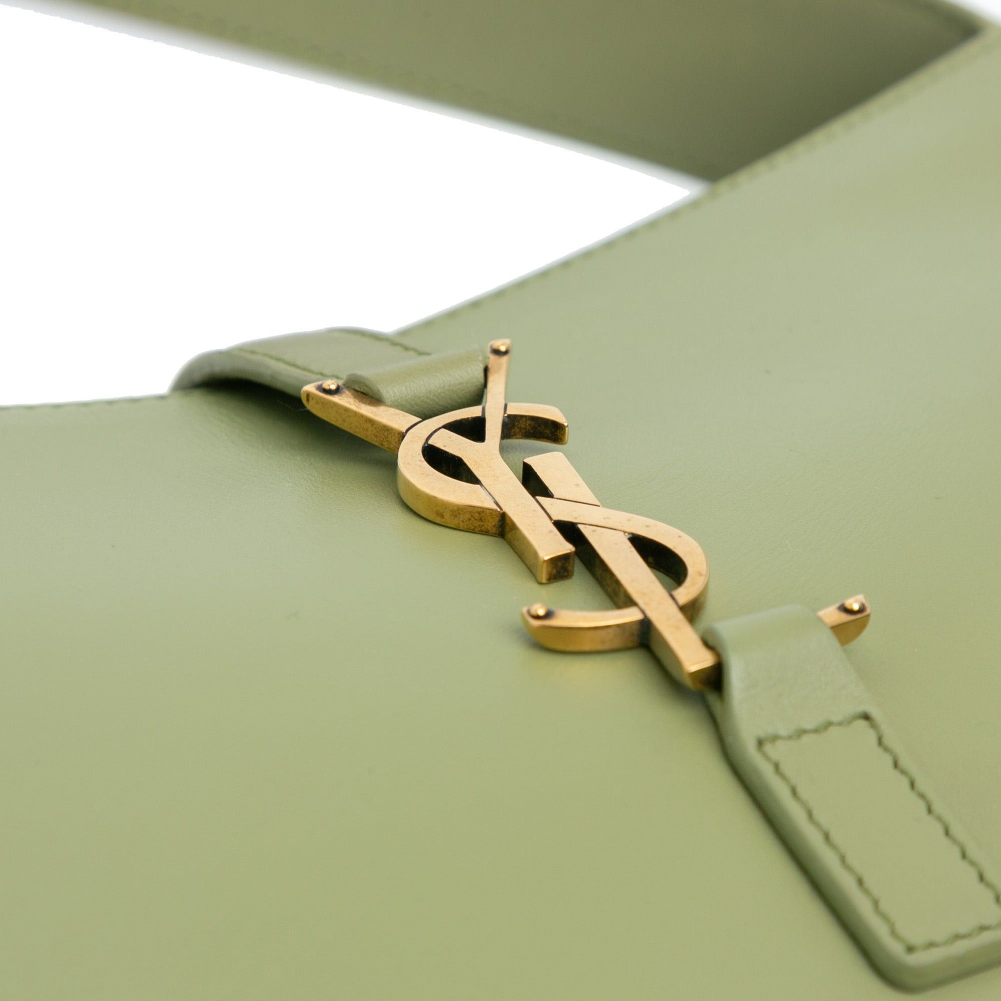 Saint Laurent Paris Saint Laurent Leather Le 5 a 7 Shoulder Bag Green Size ONE SIZE - 7 Thumbnail