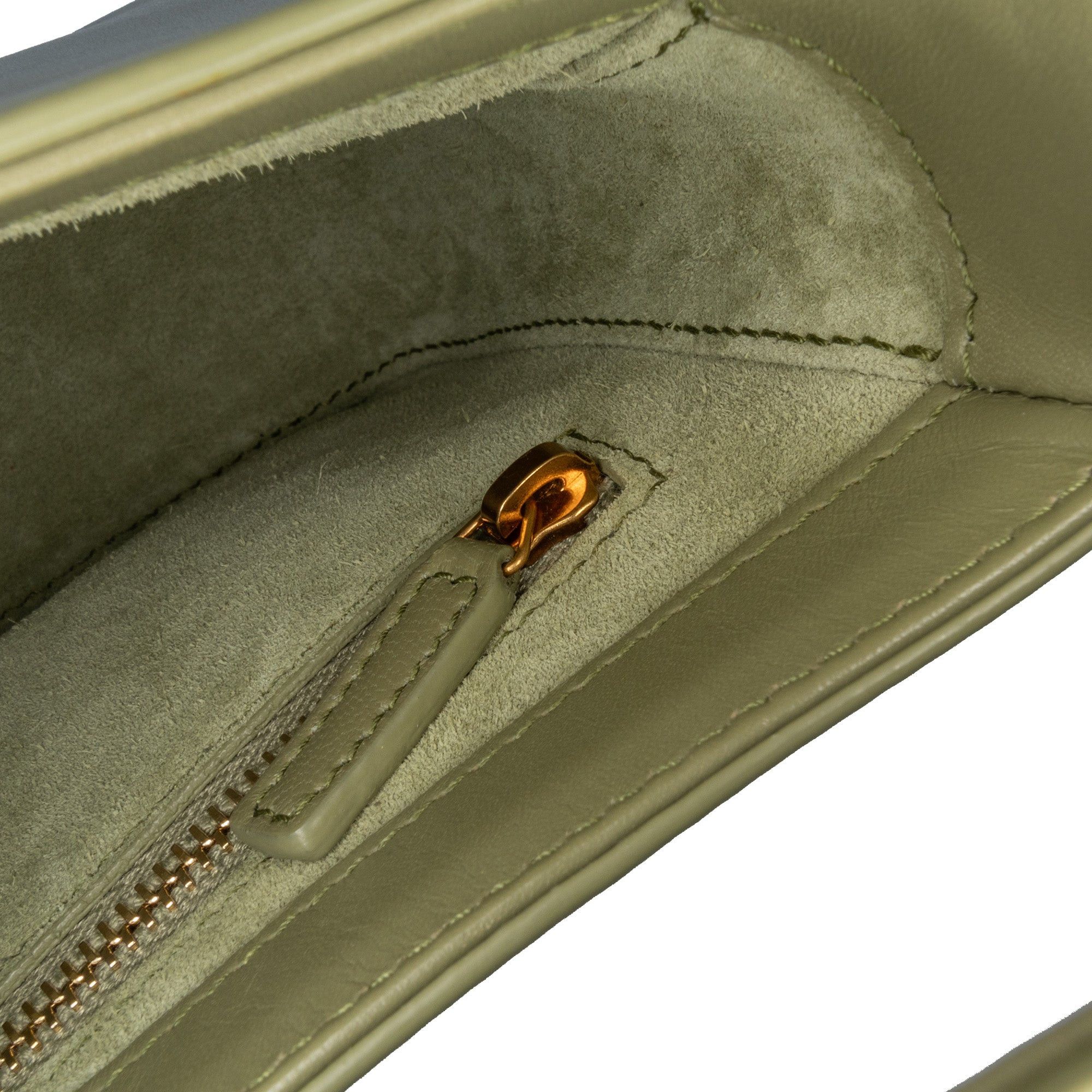 Saint Laurent Paris Saint Laurent Leather Le 5 a 7 Shoulder Bag Green Size ONE SIZE - 6 Thumbnail