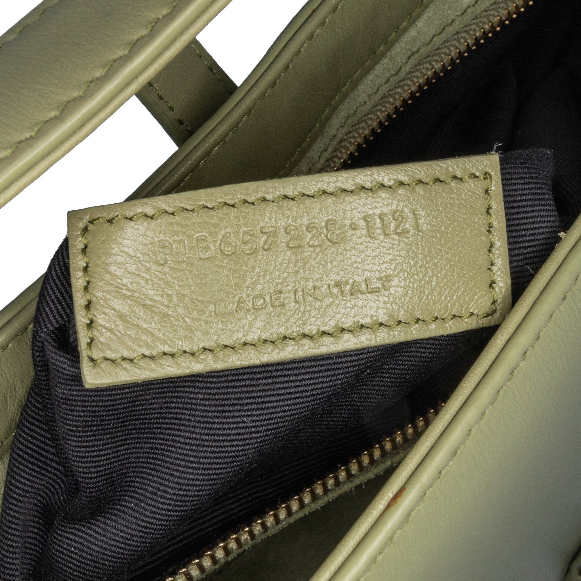 Saint Laurent Paris Saint Laurent Leather Le 5 a 7 Shoulder Bag Green Size ONE SIZE - 5 Thumbnail