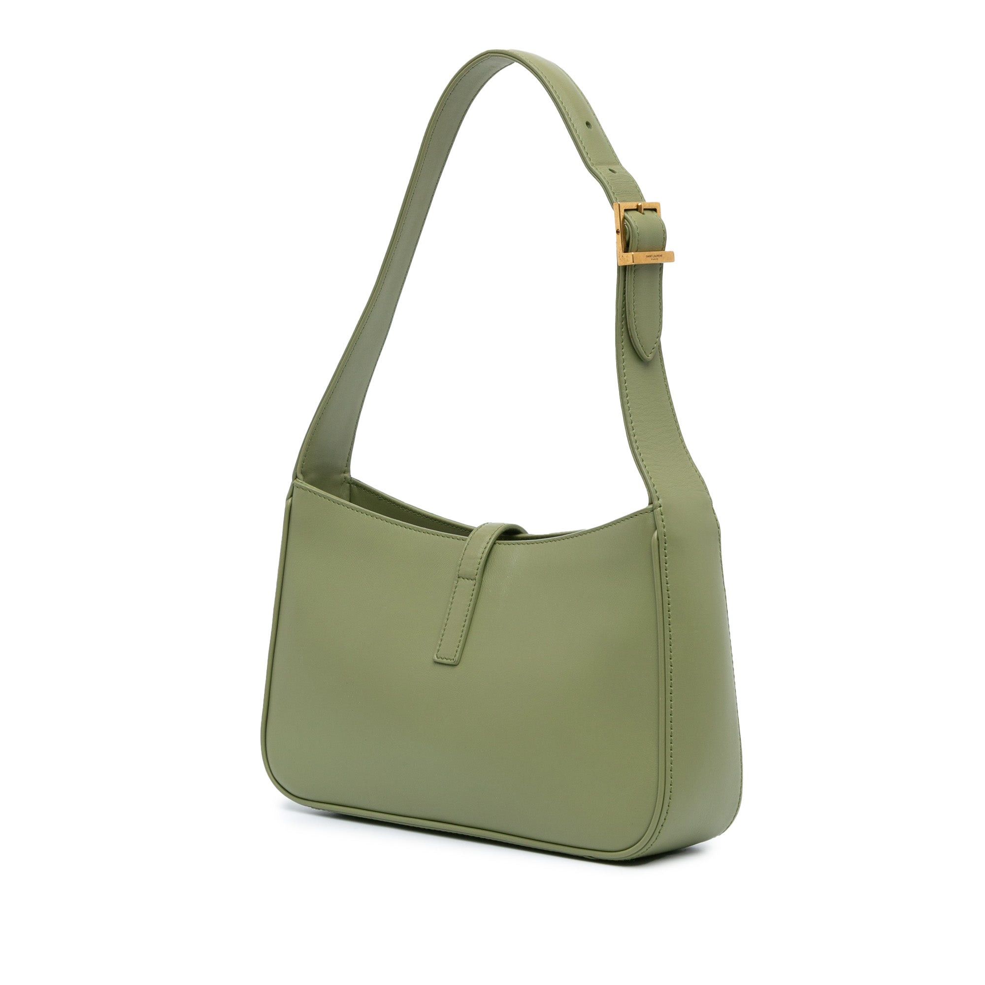 Saint Laurent Paris Saint Laurent Leather Le 5 a 7 Shoulder Bag Green Size ONE SIZE - 2 Thumbnail