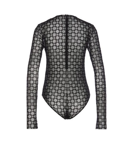 Givenchy GIVENCHY Women Bodysuit Tops BWB03U20H0 008 Black Size S / US 4 / IT 40 - 2 Thumbnail