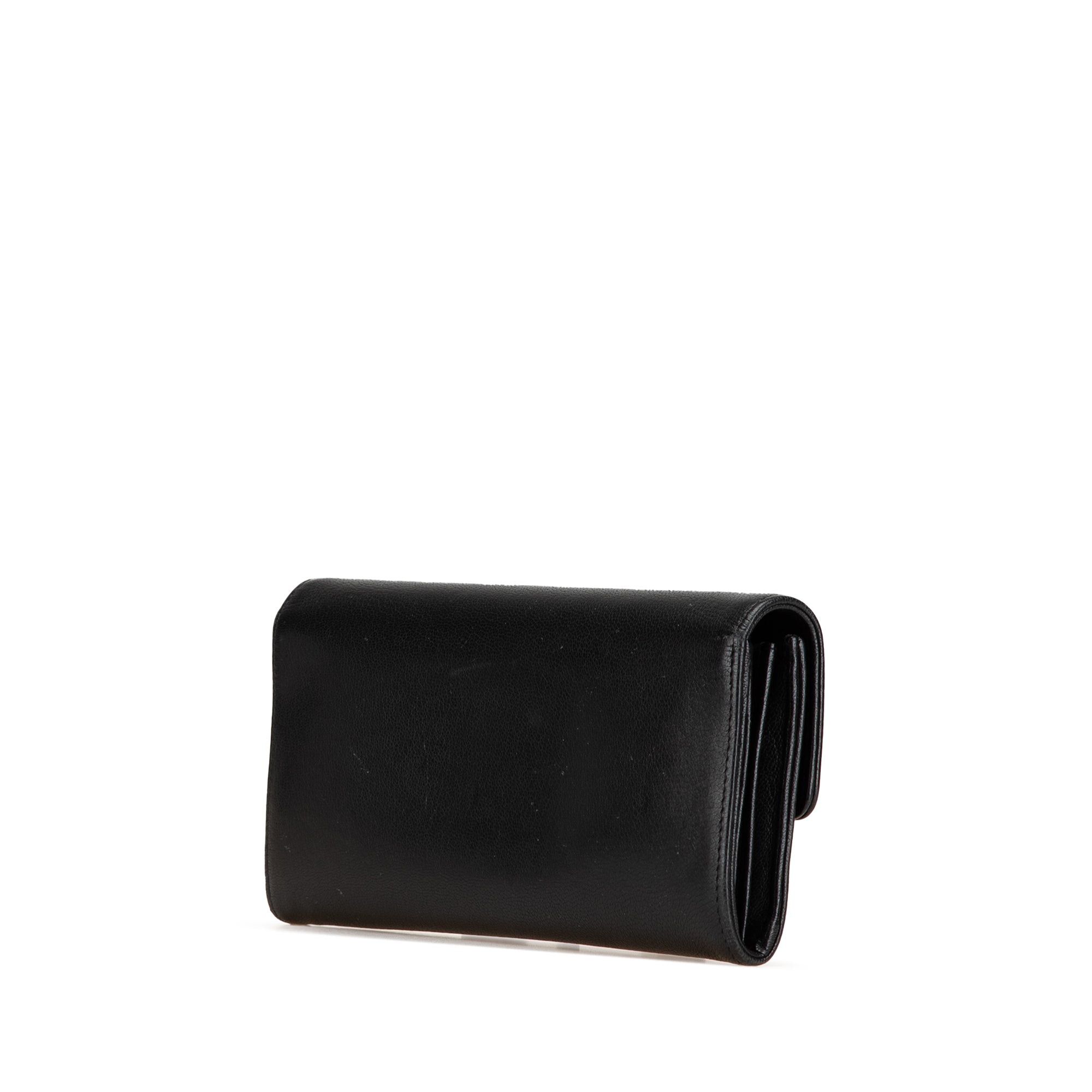 Chanel Chanel CC Calfskin Long Wallet Black Size ONE SIZE - 2 Thumbnail