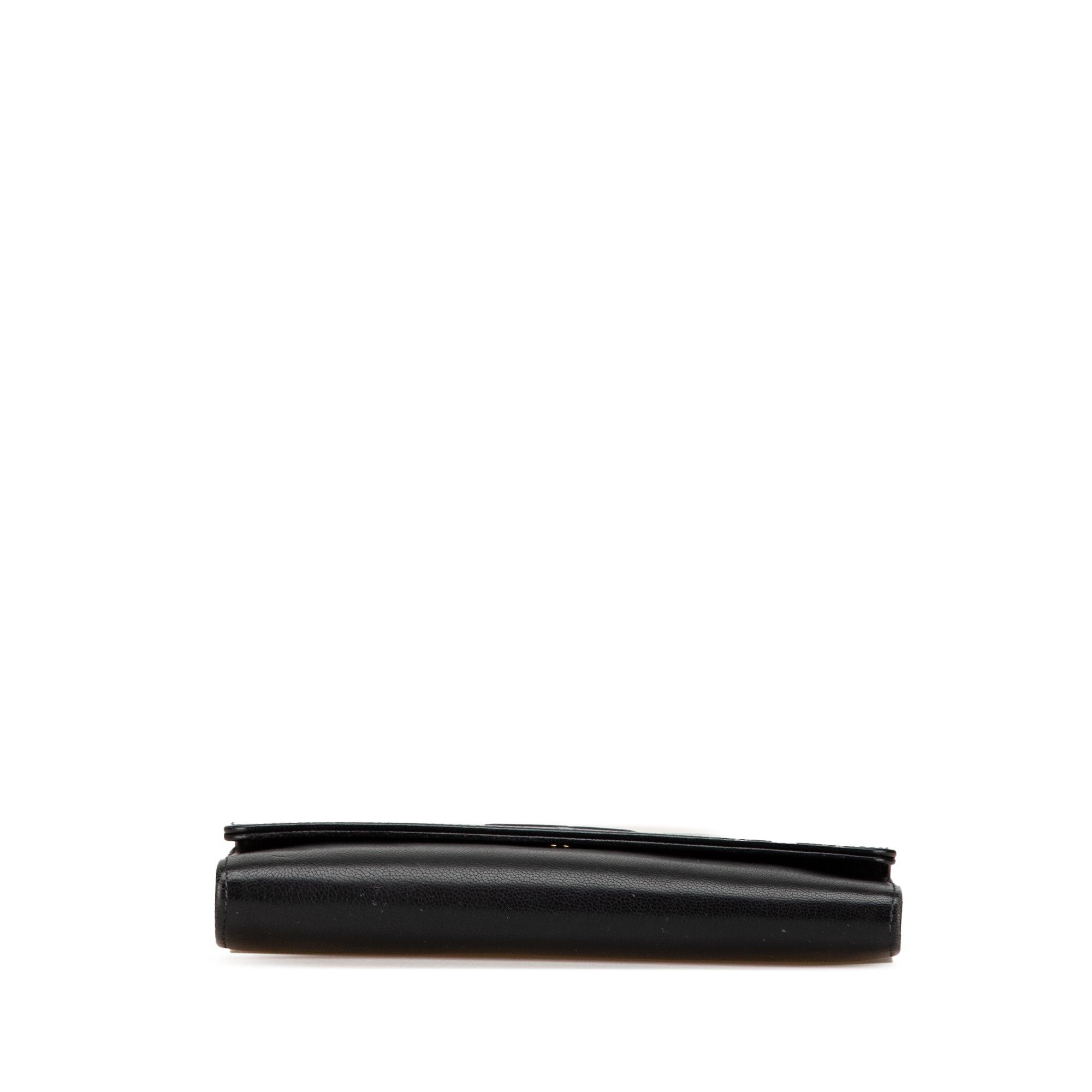 Chanel Chanel CC Calfskin Long Wallet Black Size ONE SIZE - 3 Thumbnail