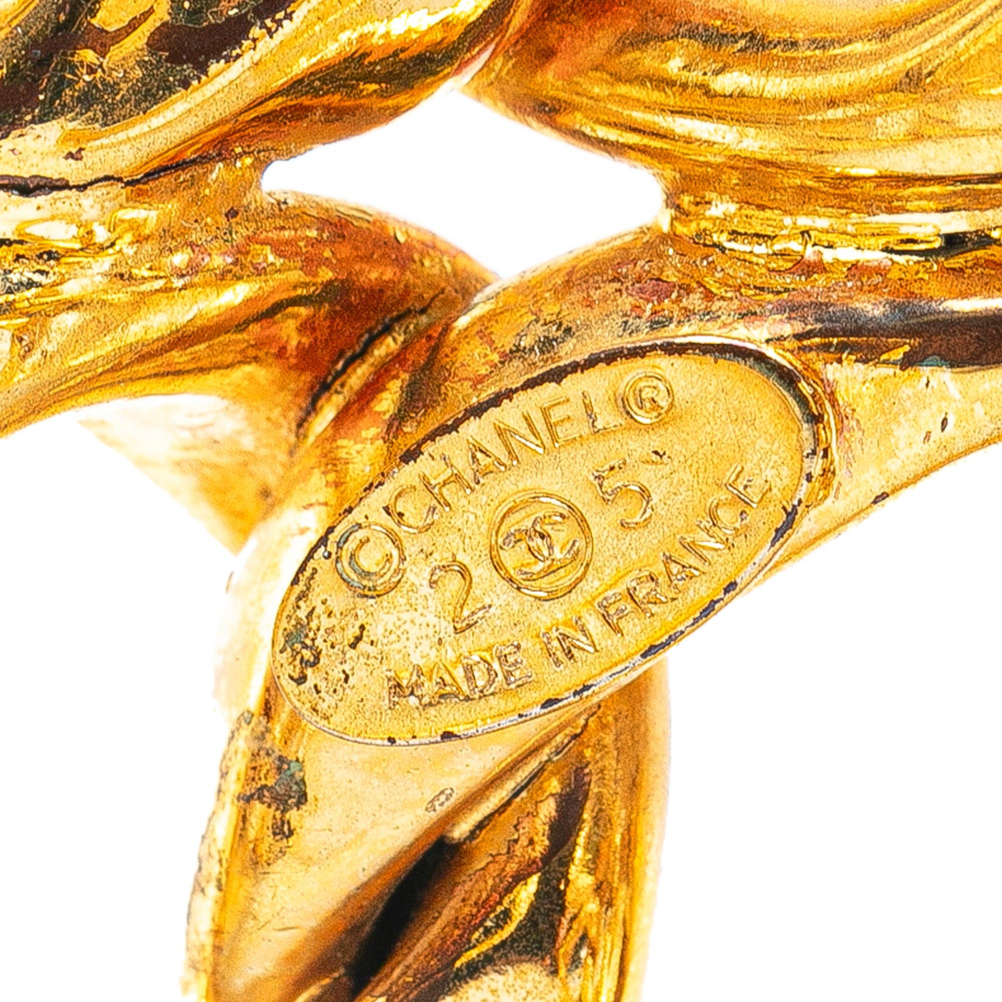 Chanel Chanel Gold Plated Double Curb Row Cuff Bracelet Gold Size ONE SIZE - 4 Thumbnail