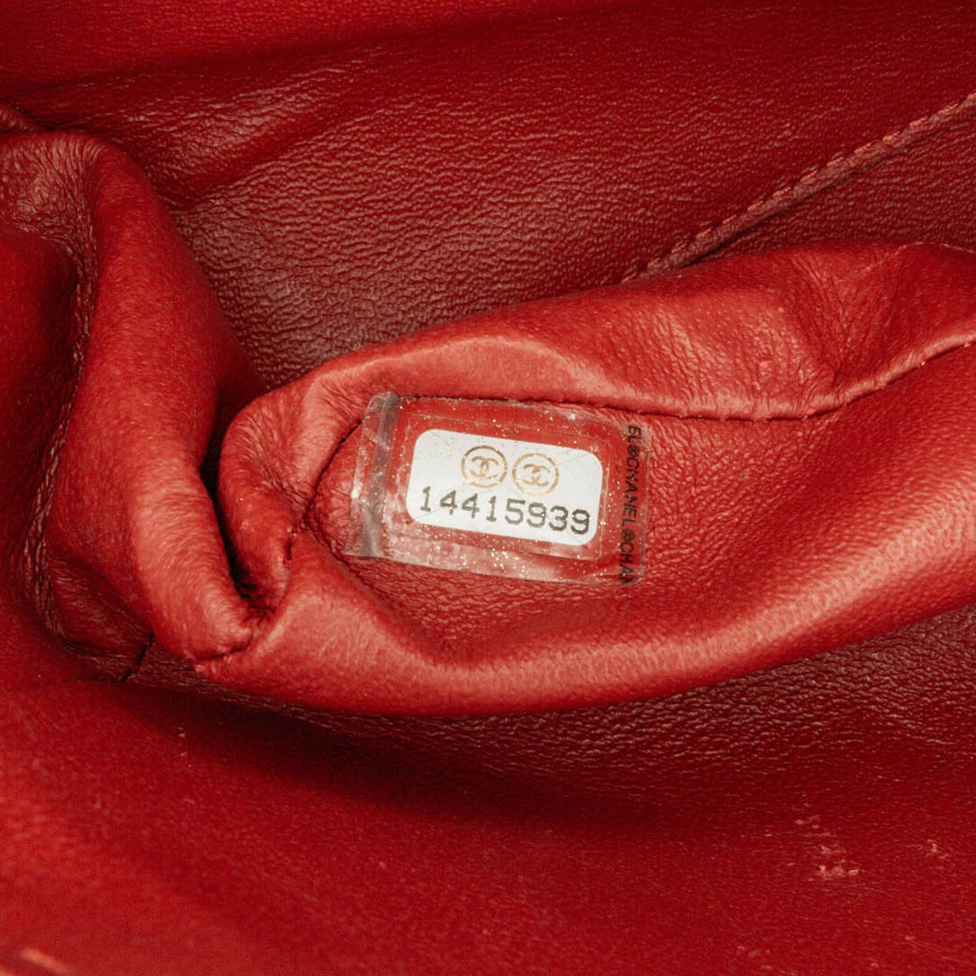 Chanel Medium Classic Caviar Double Flap Orange
