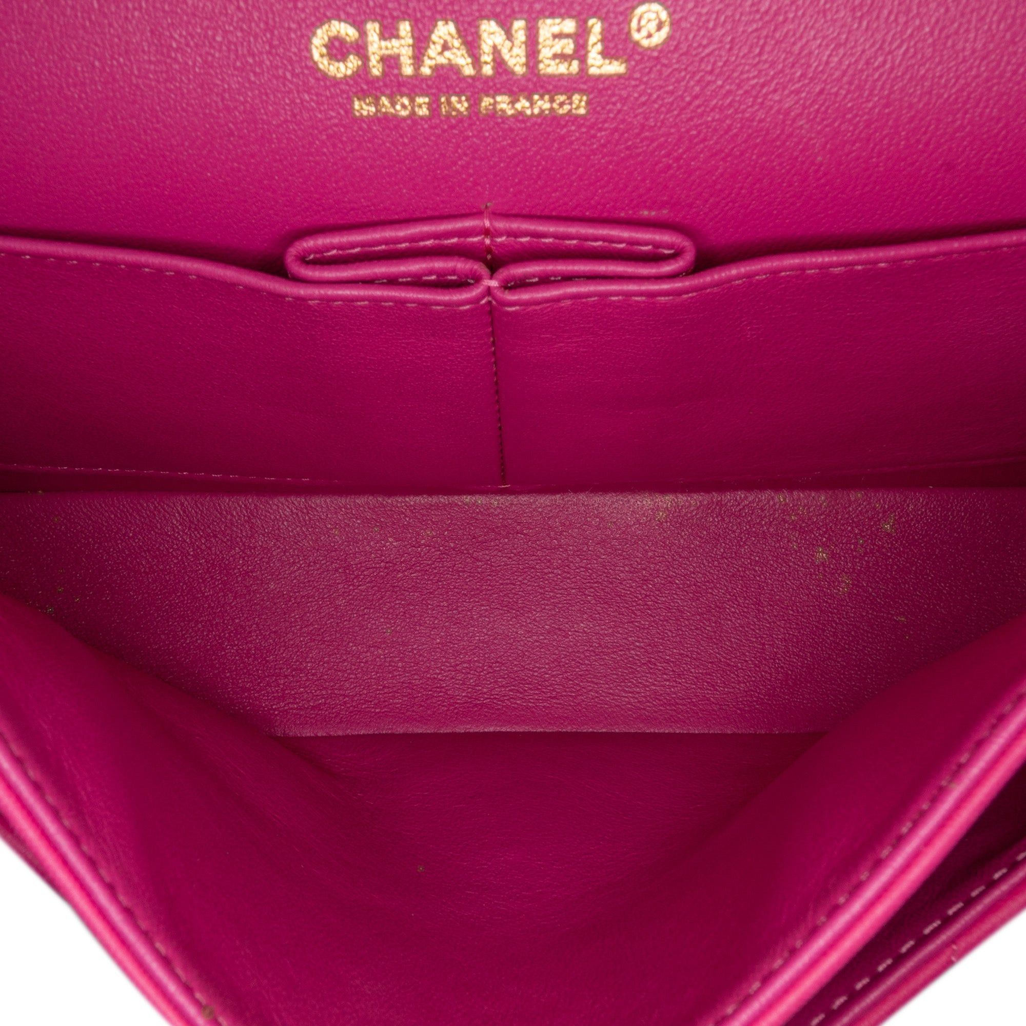 Chanel Chanel Medium Classic Chevron Lambskin Double Flap Pink Size ONE SIZE - 4 Thumbnail