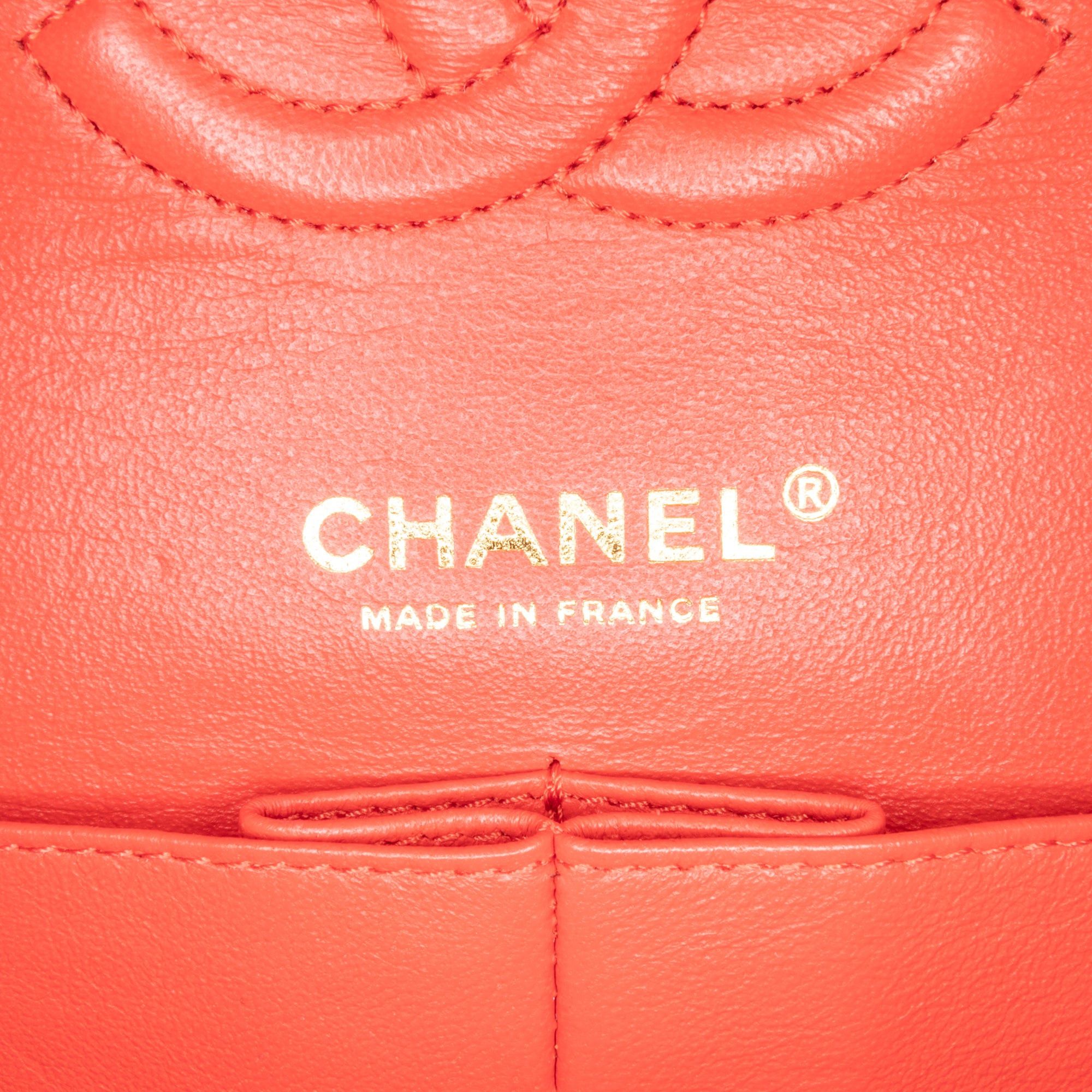 Chanel Chanel Medium Classic Chevron Lambskin Double Flap Red Size ONE SIZE - 5 Thumbnail