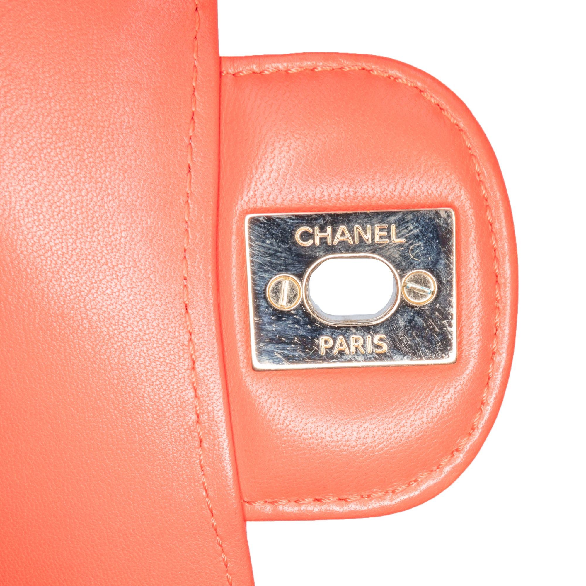 Chanel Chanel Medium Classic Chevron Lambskin Double Flap Red Size ONE SIZE - 8 Thumbnail