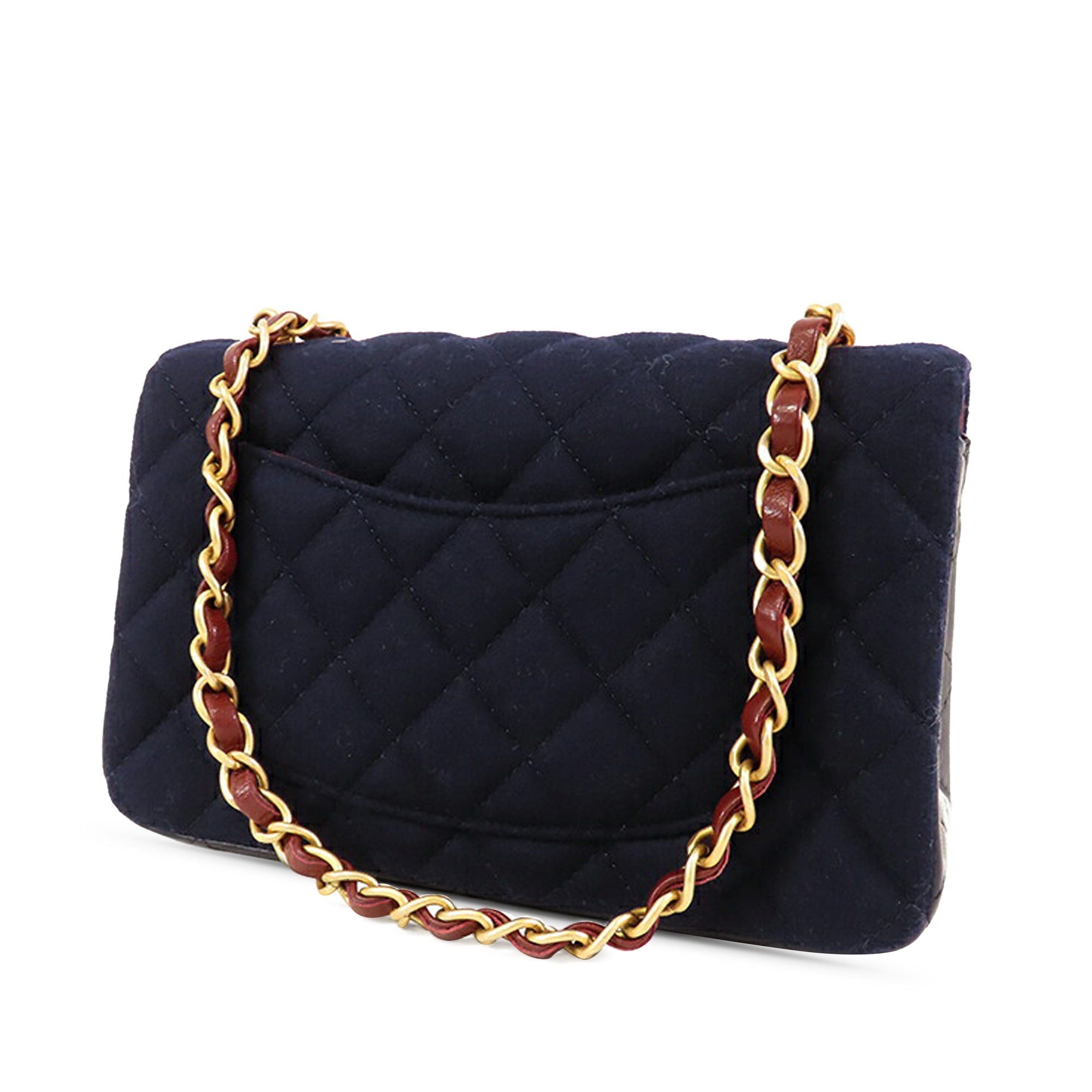 Chanel Chanel Mini Rectangular Classic Jersey Sailor Single Flap Blue Size ONE SIZE - 2 Thumbnail