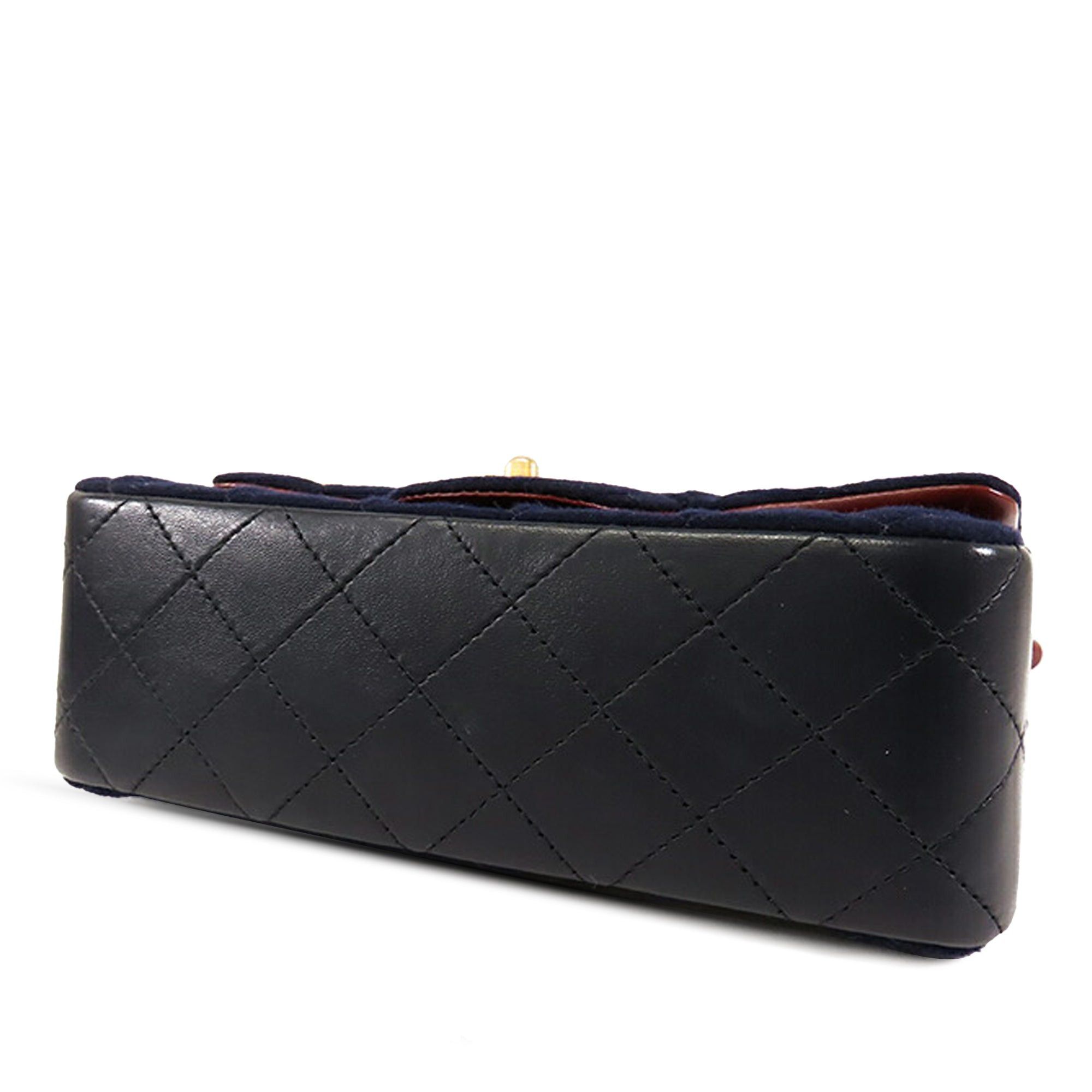 Chanel Chanel Mini Rectangular Classic Jersey Sailor Single Flap Blue Size ONE SIZE - 3 Thumbnail