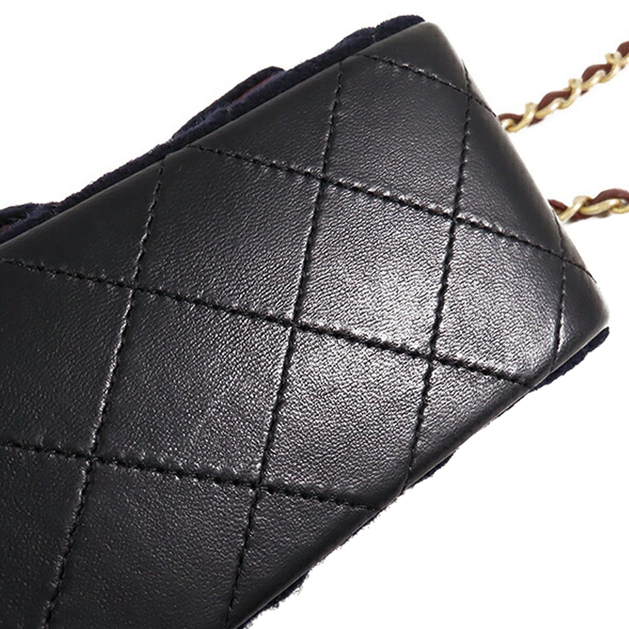 Chanel Chanel Mini Rectangular Classic Jersey Sailor Single Flap Blue Size ONE SIZE - 9 Thumbnail