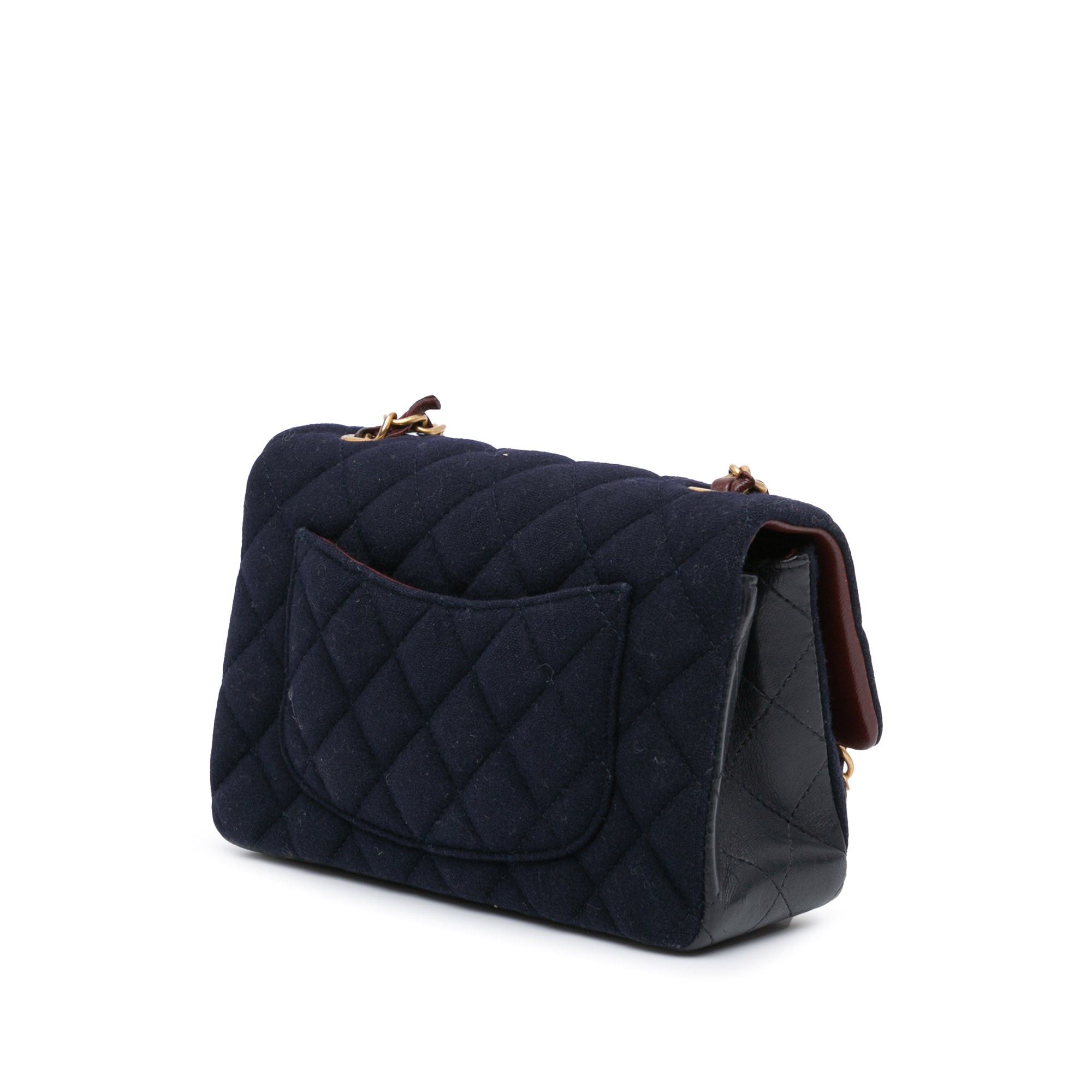Chanel Chanel Mini Rectangular Classic Jersey Sailor Single Flap Blue Size ONE SIZE - 2 Thumbnail
