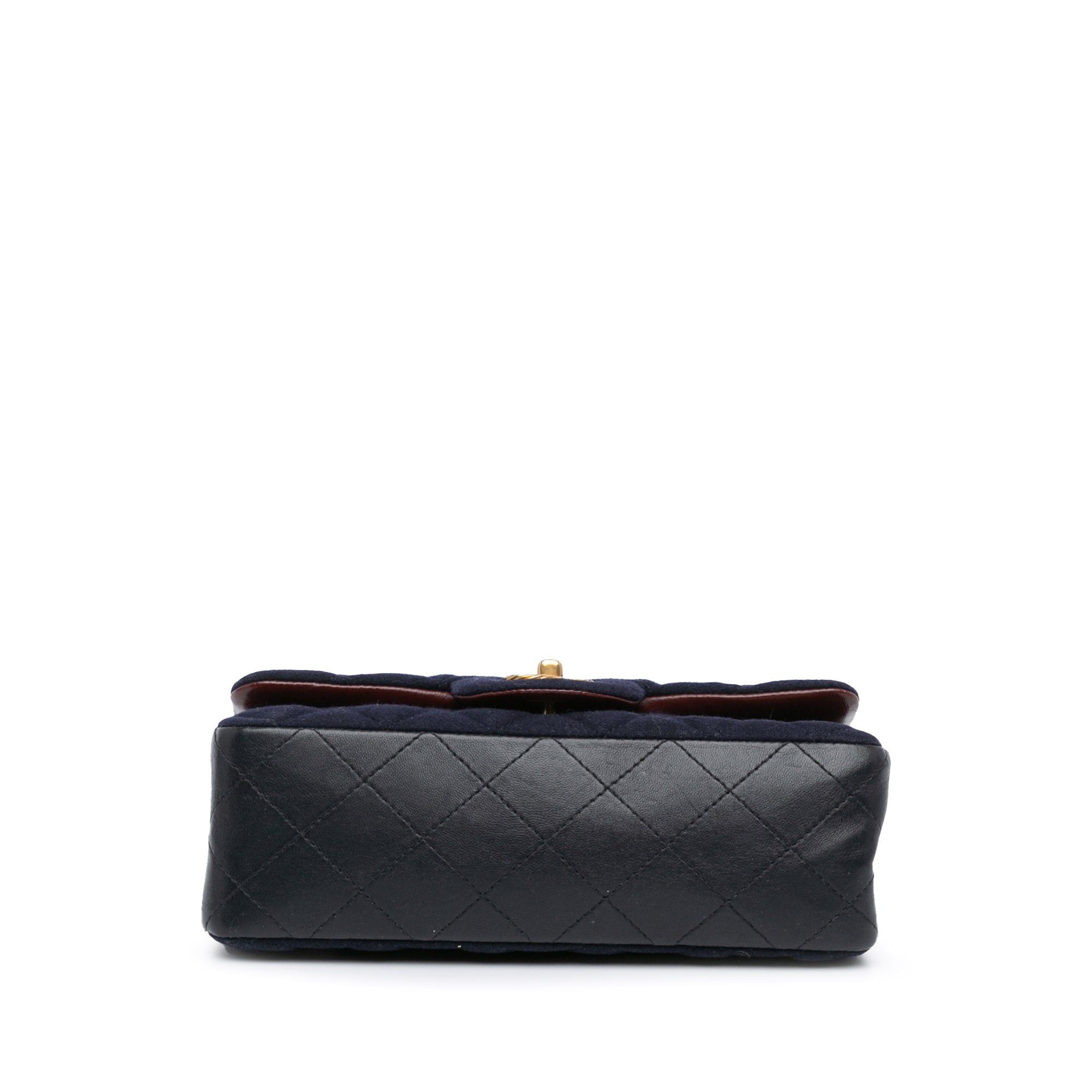 Chanel Chanel Mini Rectangular Classic Jersey Sailor Single Flap Blue Size ONE SIZE - 3 Thumbnail