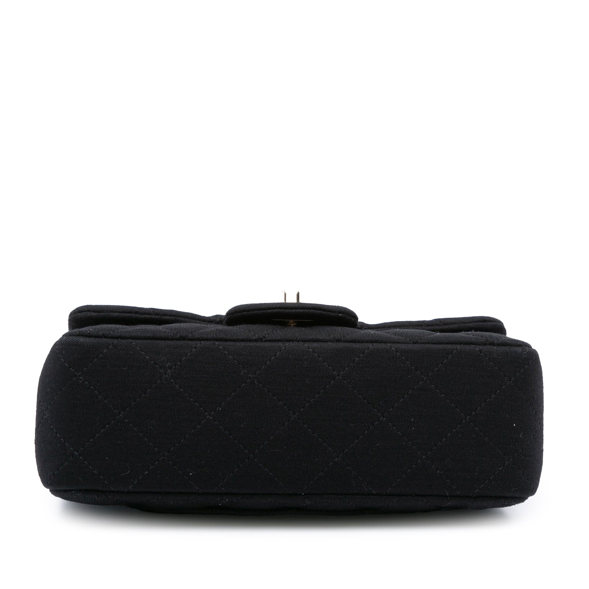 Chanel Chanel Mini Rectangular Classic Jersey Single Flap Black Size ONE SIZE - 3 Thumbnail