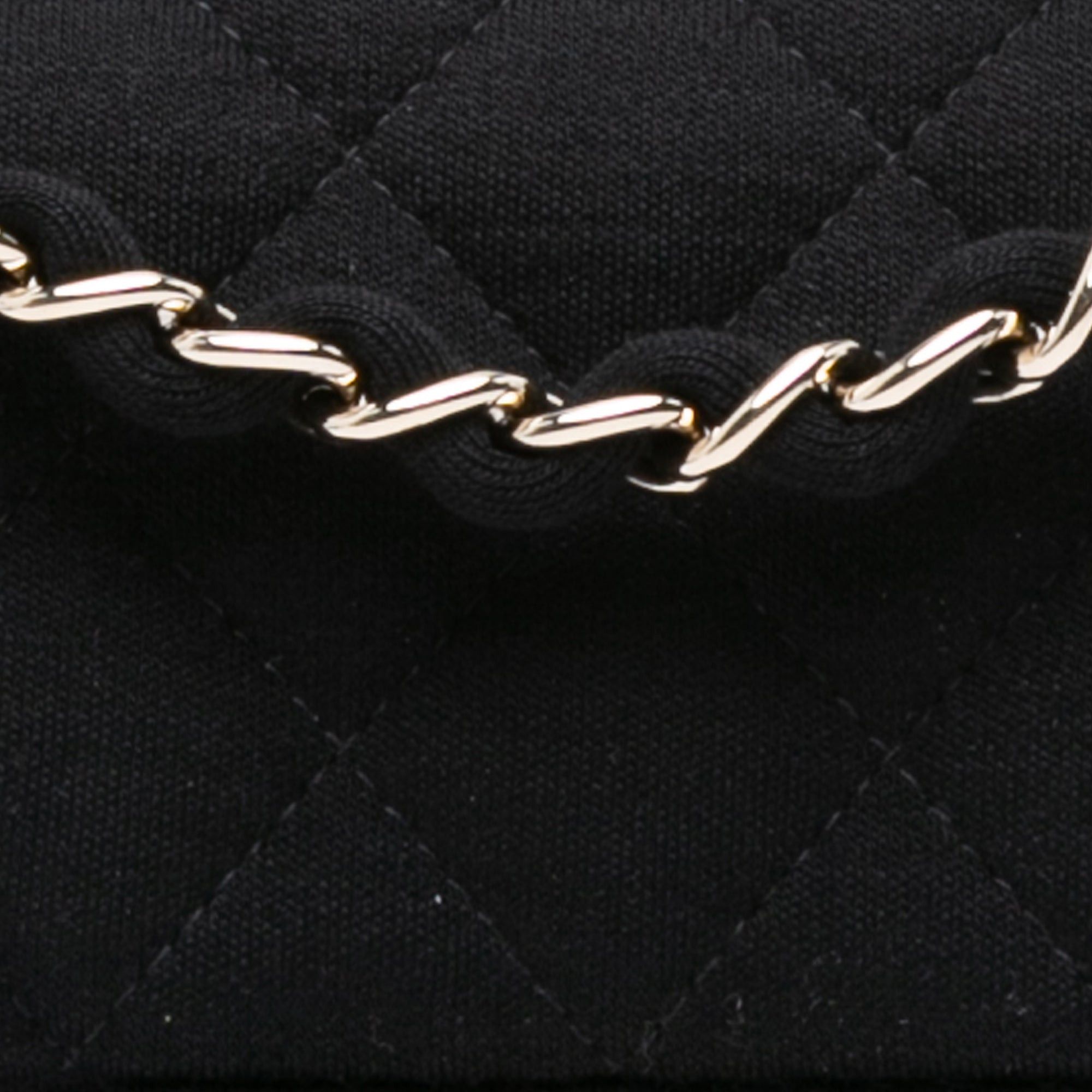Chanel Chanel Mini Rectangular Classic Jersey Single Flap Black Size ONE SIZE - 8 Thumbnail