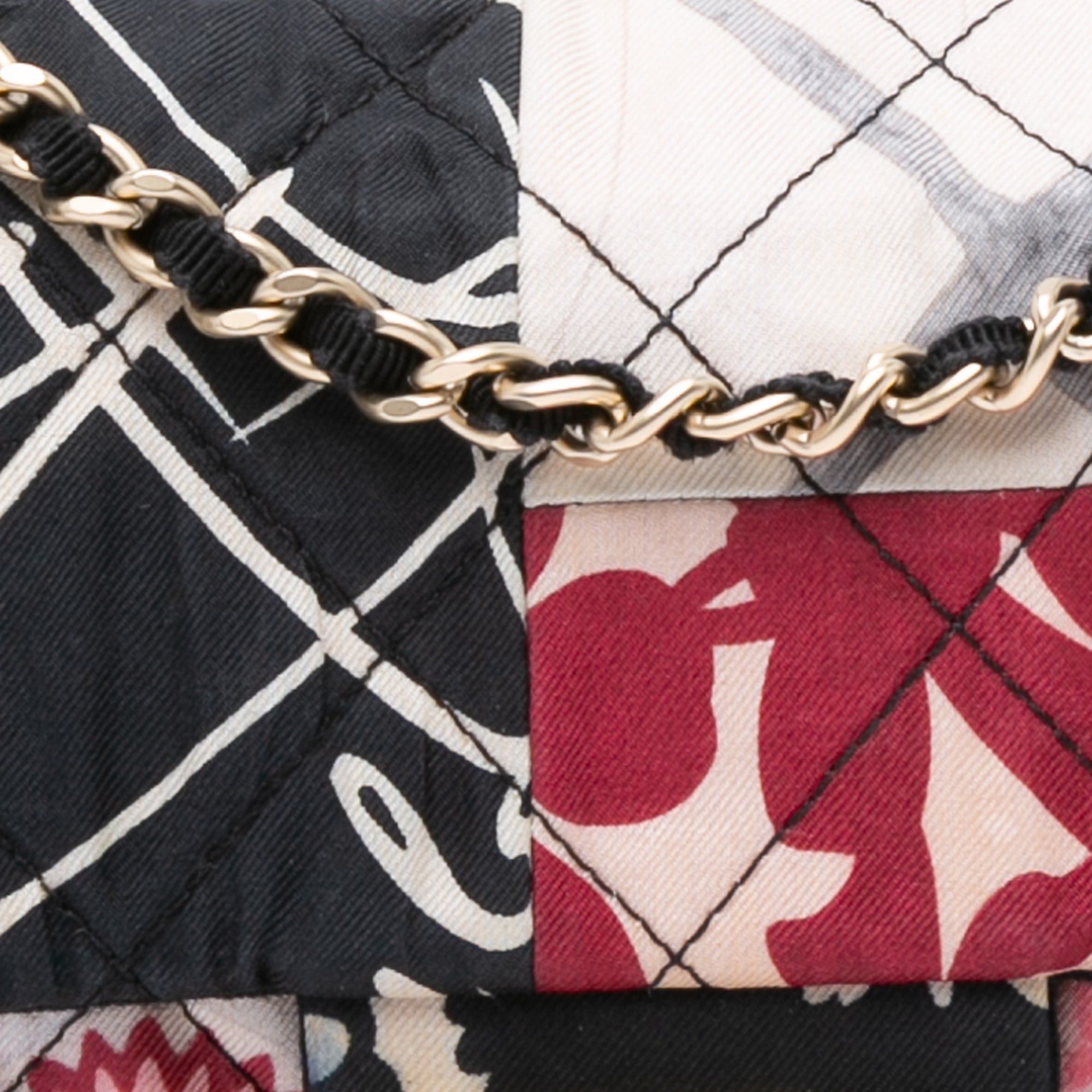 Chanel Chanel Mini Rectangular Printed Nylon and Jersey Patchwork Single Flap Multi Size ONE SIZE - 7 Thumbnail