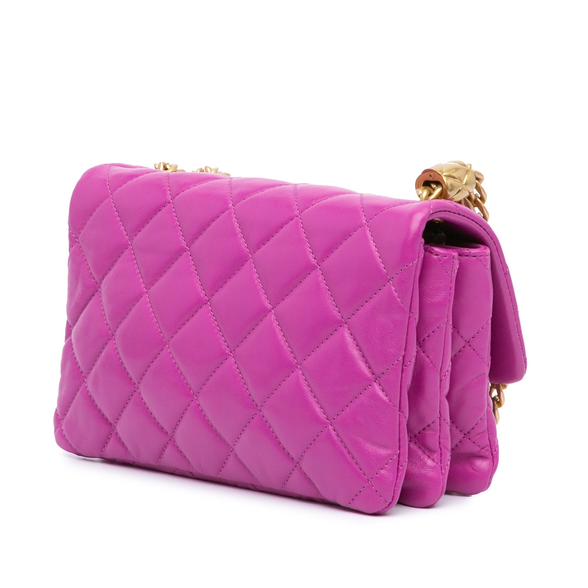 Chanel Chanel Small Quilted Lambskin Pillow Crush Flap Purple Size ONE SIZE - 2 Thumbnail