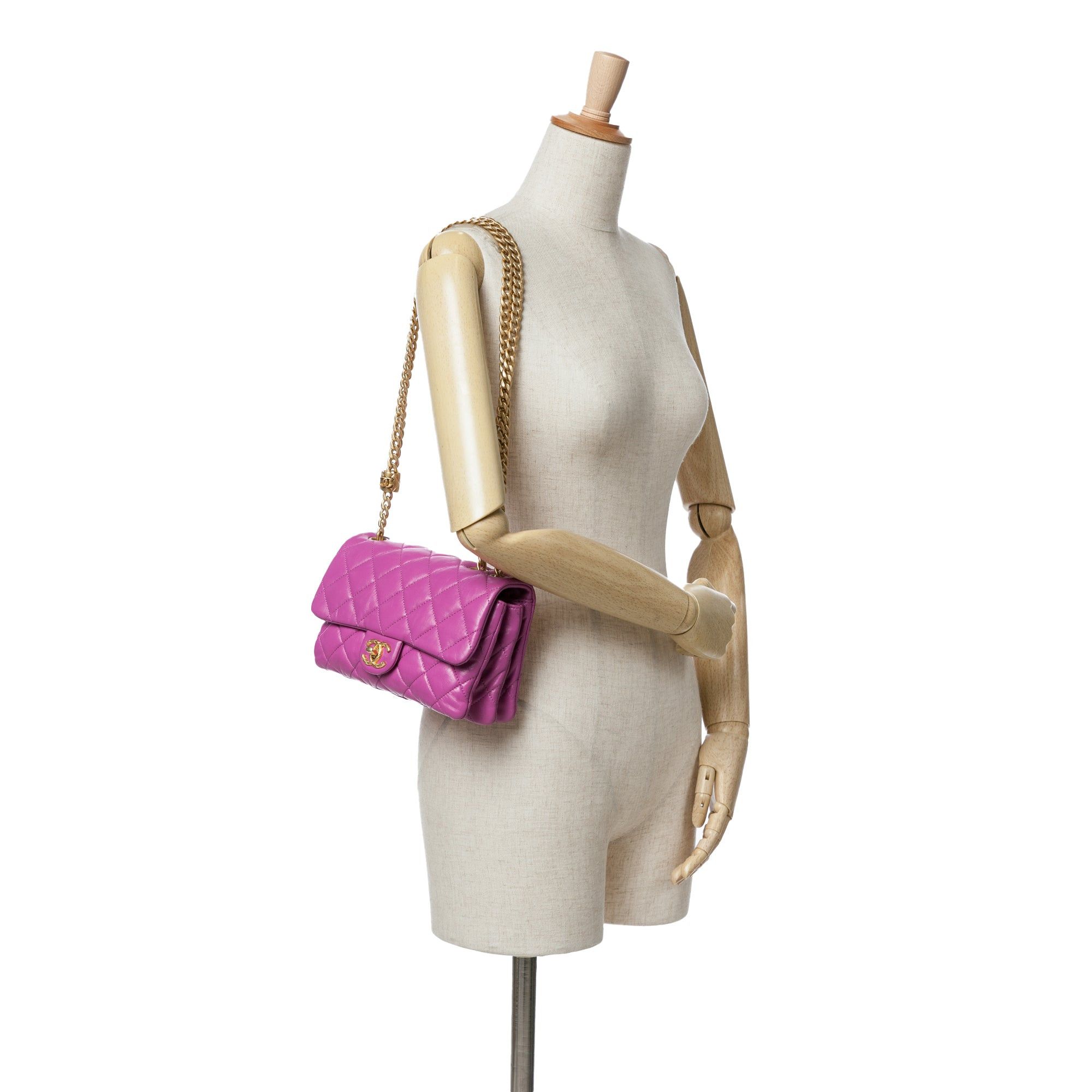Chanel Chanel Small Quilted Lambskin Pillow Crush Flap Purple Size ONE SIZE - 8 Thumbnail