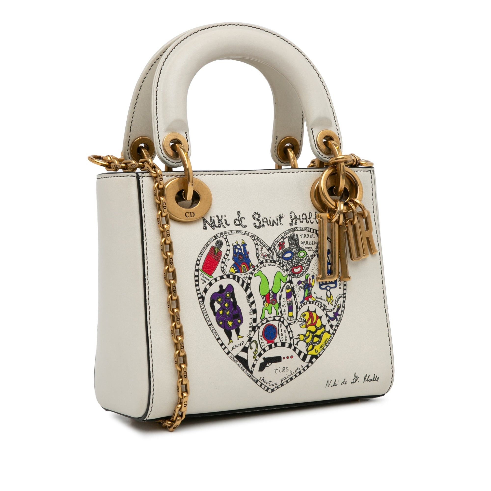 Dior Dior Niki de Saint Phalle Mini Calfskin Lady Dior White Size ONE SIZE - 2 Thumbnail