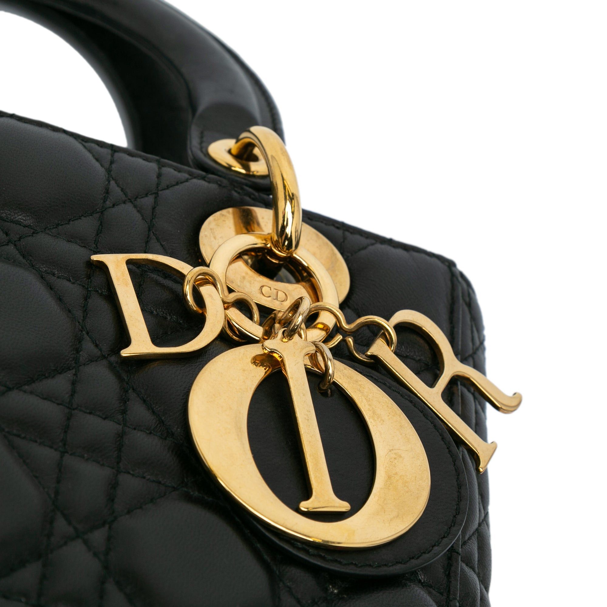 Dior Dior Small Lambskin Cannage Lady Dior Black Size ONE SIZE - 8 Thumbnail