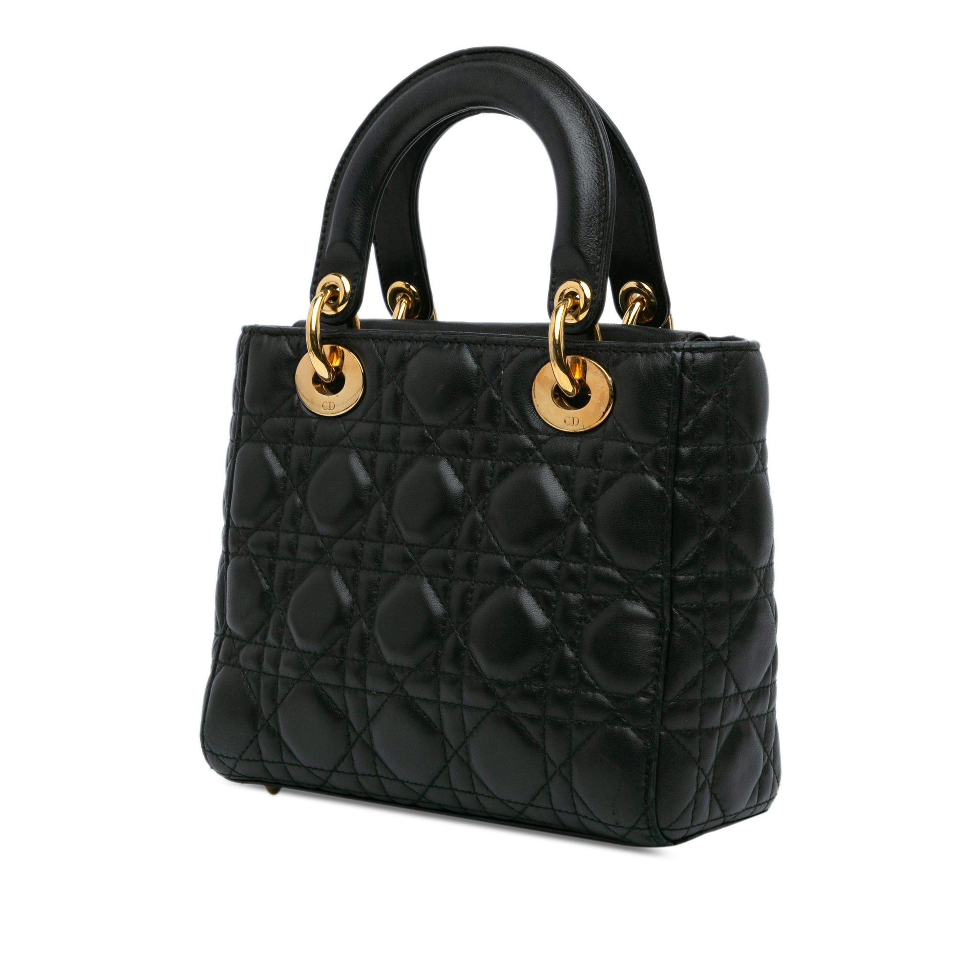 Dior Dior Small Lambskin Cannage Lady Dior Black Size ONE SIZE - 2 Thumbnail