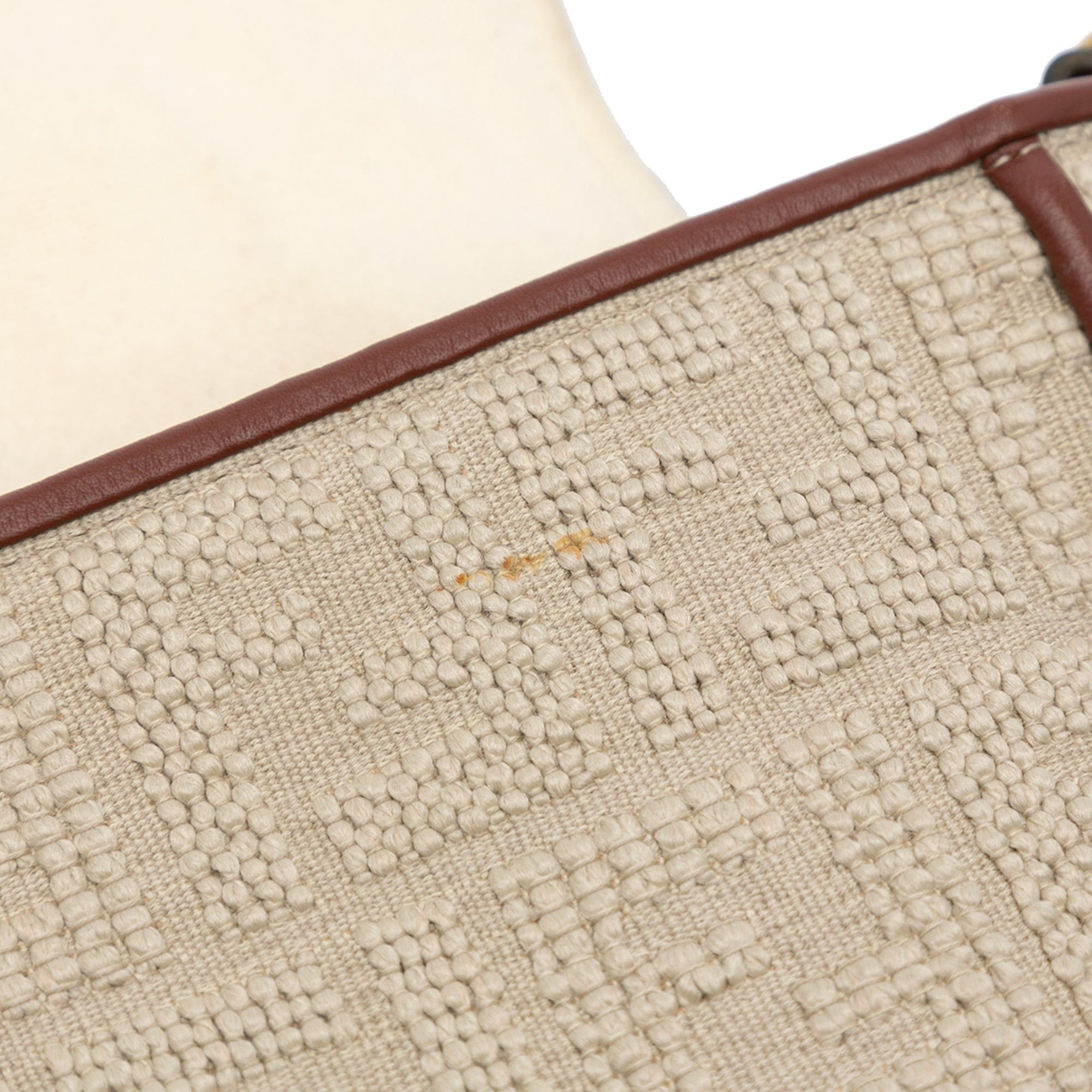 Fendi Fendi Zucca Embroidered Canvas Baguette Satchel Brown Size ONE SIZE - 8 Thumbnail