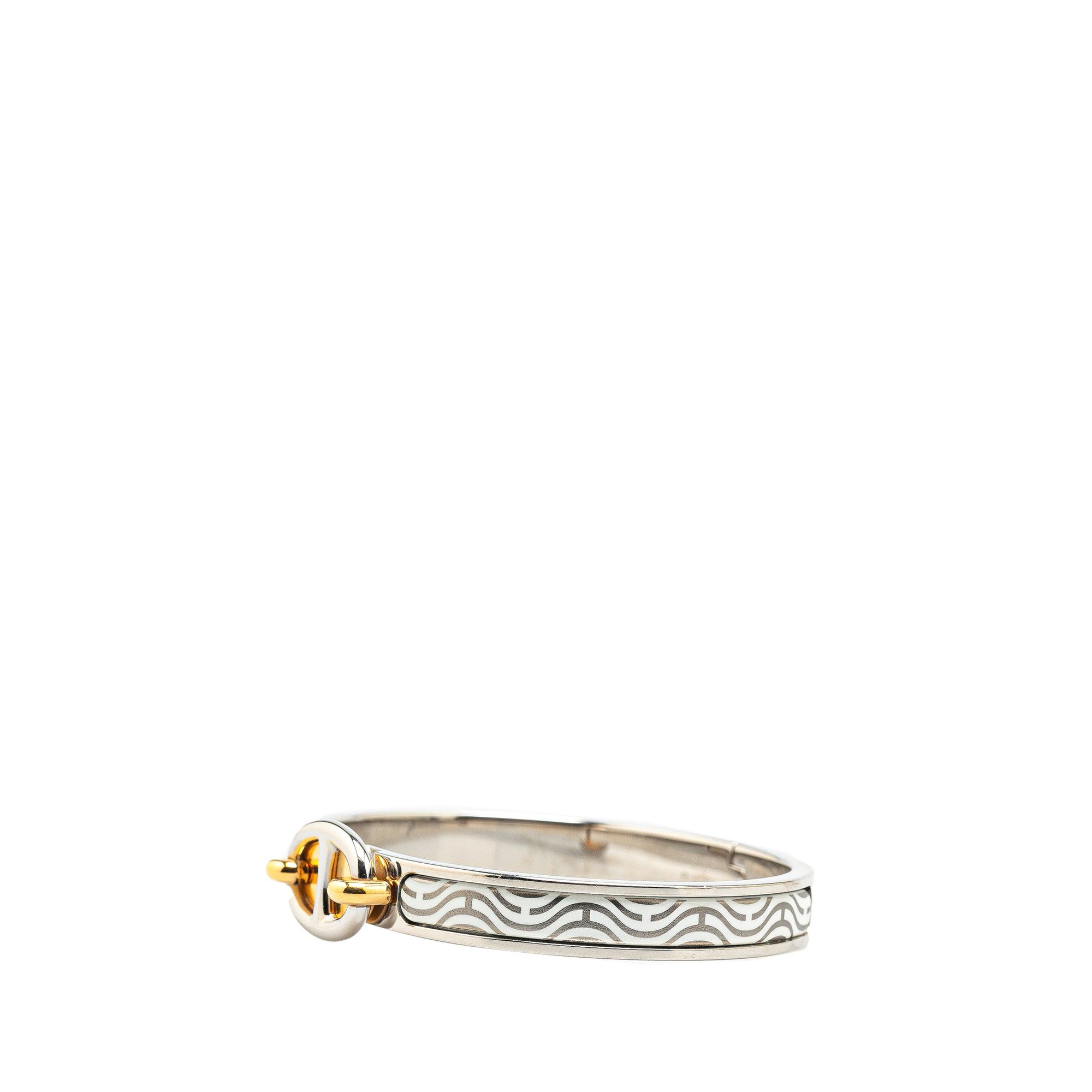 Hermes Hermès Mini Enamel Clic Chaine d'Ancre Bracelet Silver Size ONE SIZE - 2 Thumbnail