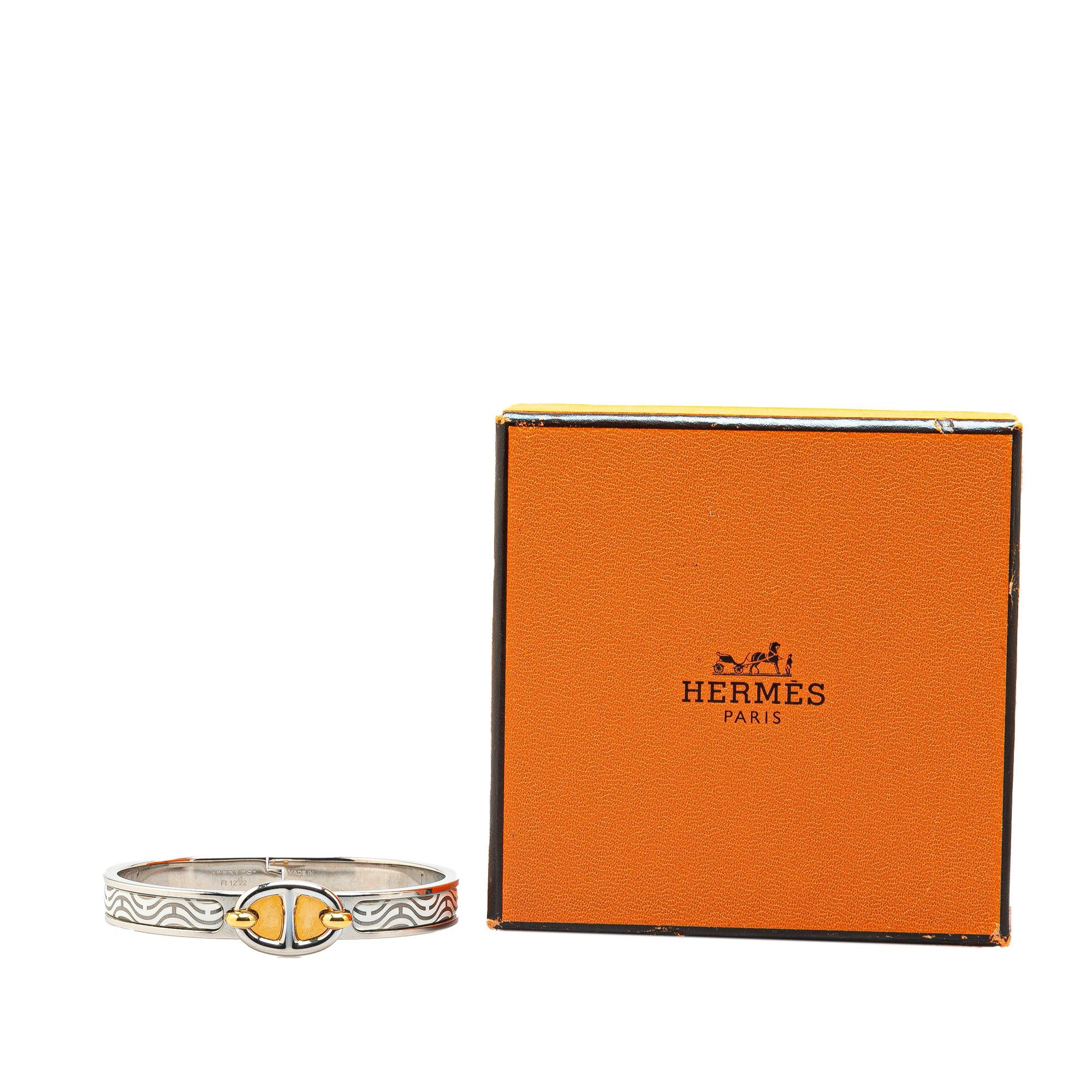 Hermes Hermès Mini Enamel Clic Chaine d'Ancre Bracelet Silver Size ONE SIZE - 7 Thumbnail