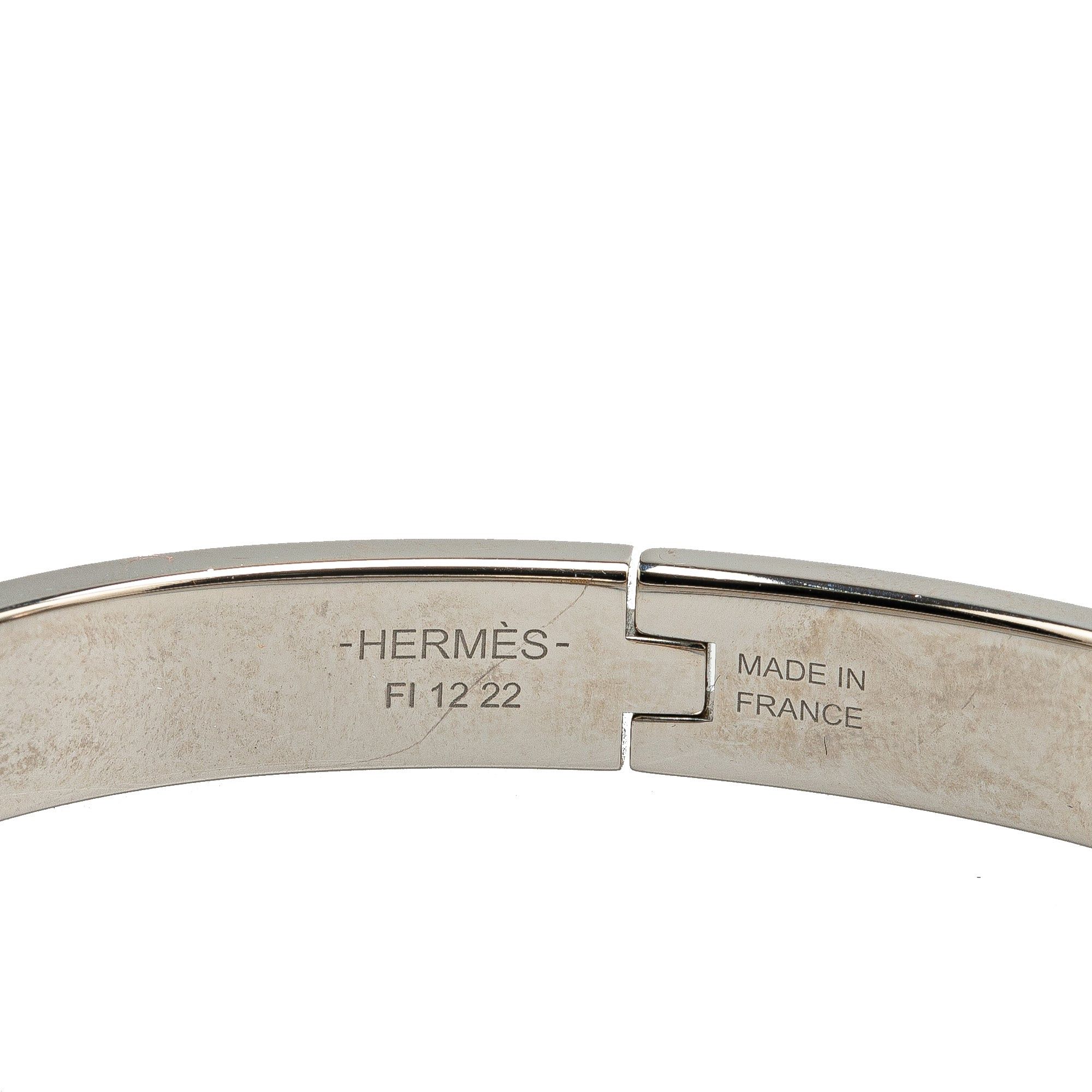 Hermes Hermès Mini Enamel Clic Chaine d'Ancre Bracelet Silver Size ONE SIZE - 4 Thumbnail