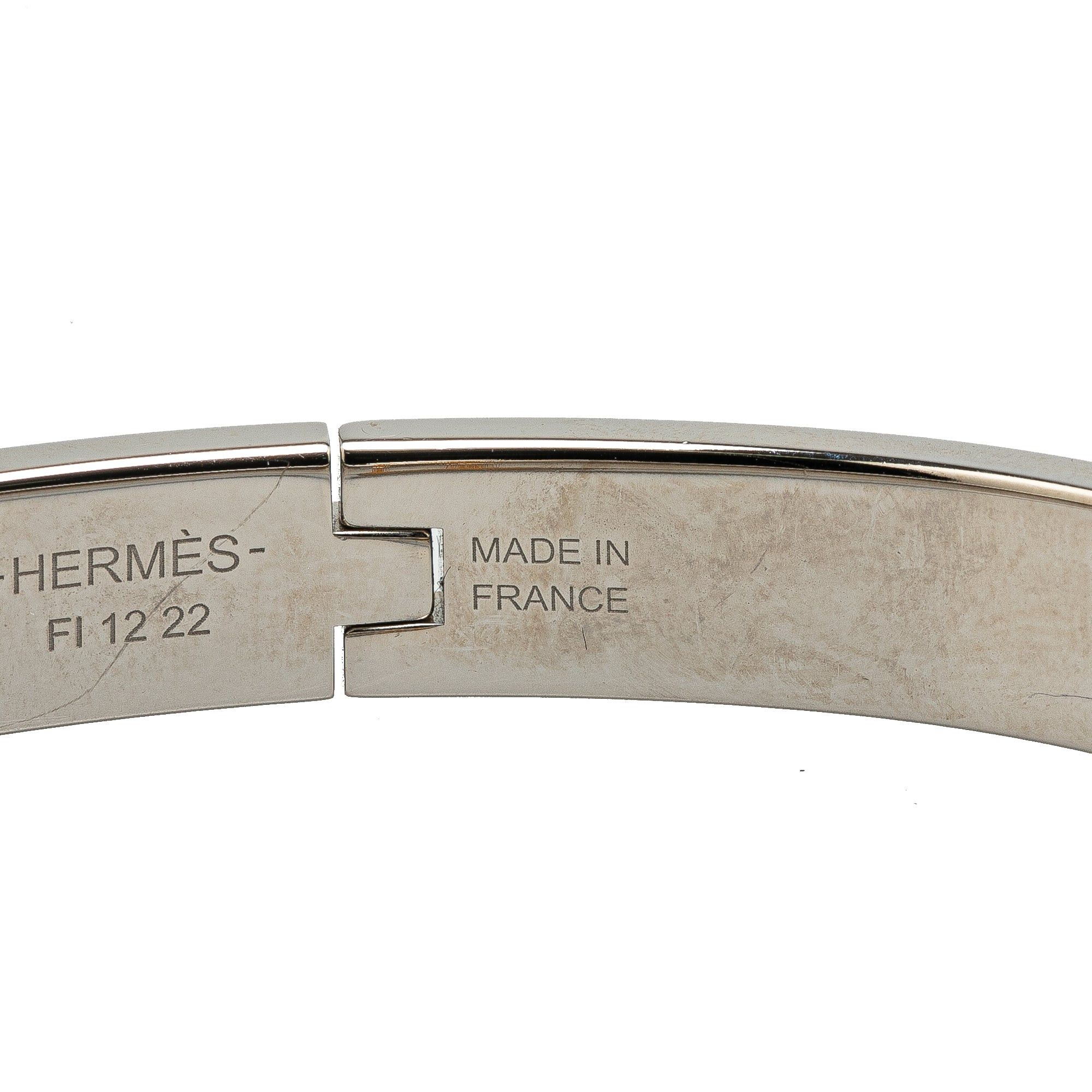 Hermes Hermès Mini Enamel Clic Chaine d'Ancre Bracelet Silver Size ONE SIZE - 5 Thumbnail
