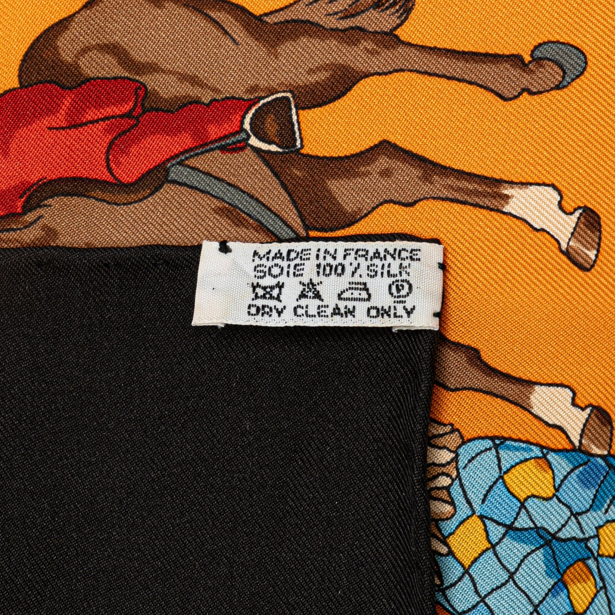 Hermes Hermès Musee Vivant du Cheval Chantilly Silk Scarf Black Size ONE SIZE - 5 Thumbnail