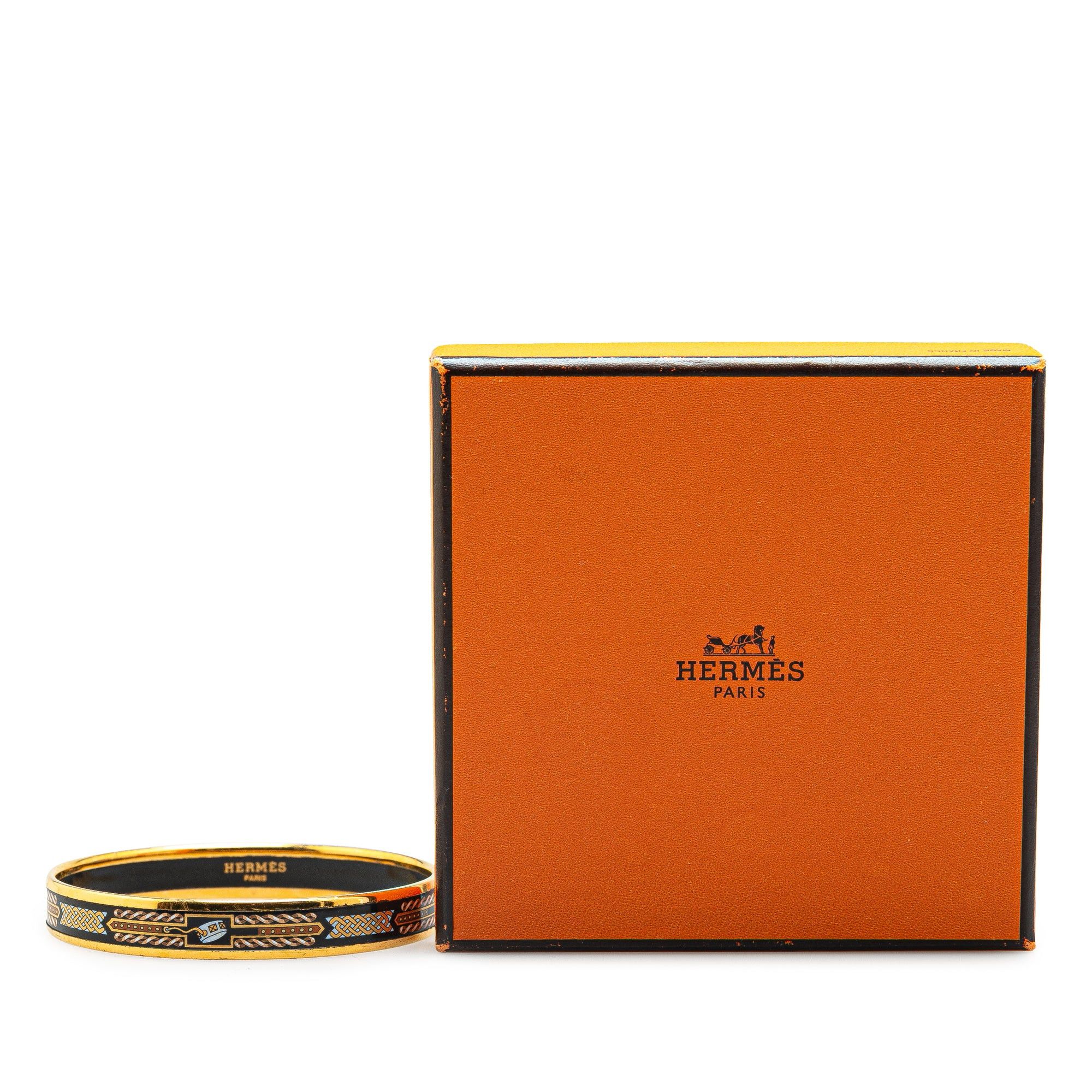 Hermes Hermès Narrow Cloisonne Enamel Bangle 70 Black Size ONE SIZE - 6 Thumbnail